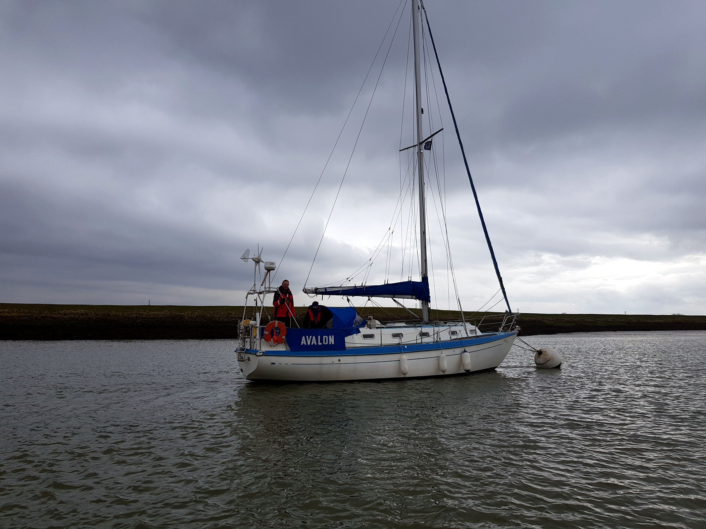 The 33-foot sloop Avalon which required assistance from the Whitstable Lifeboat on Saturday afternoon.