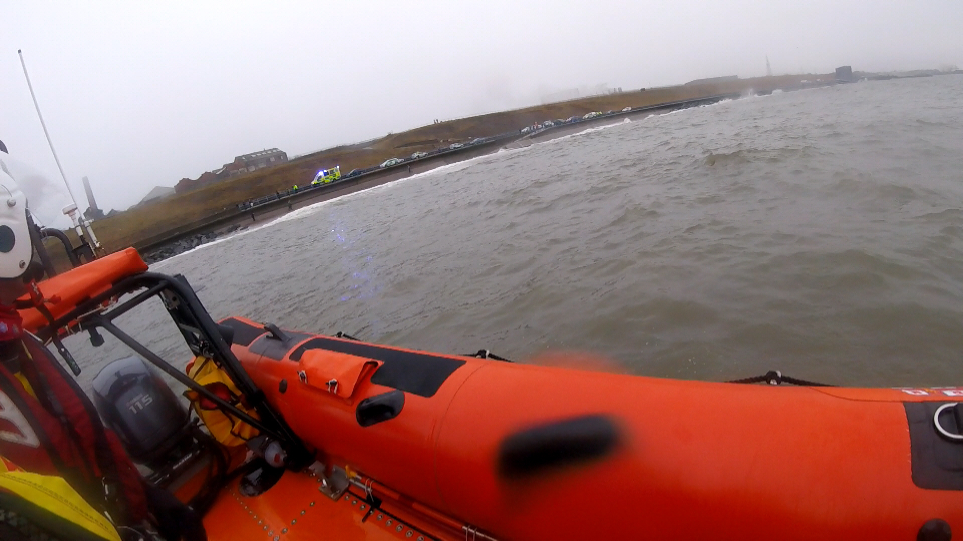 Image of rescue scene from Sunderland RNLI lifeboat