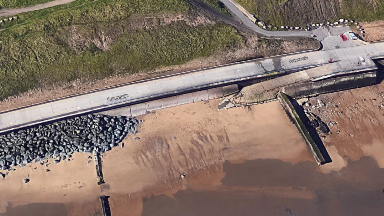 Overhead image of the incident location