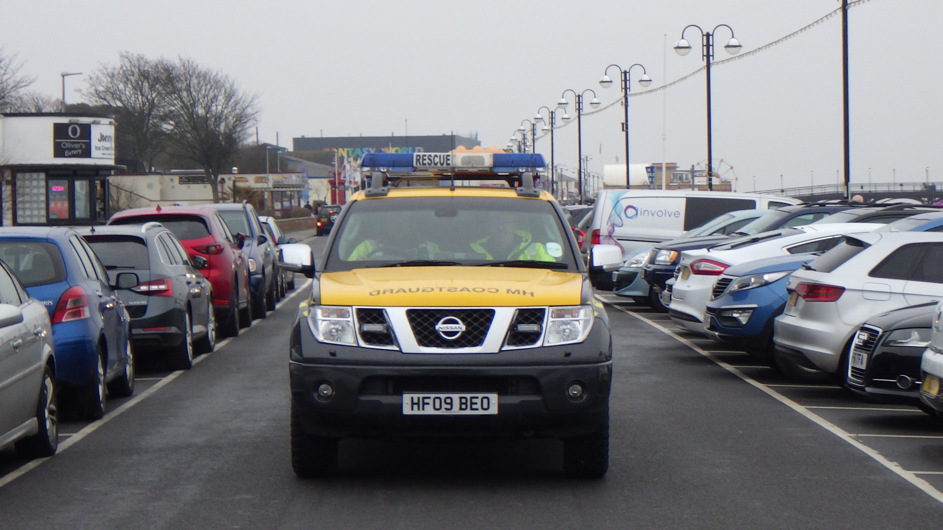 Coastguard vehicle on Cleethorpes promenade