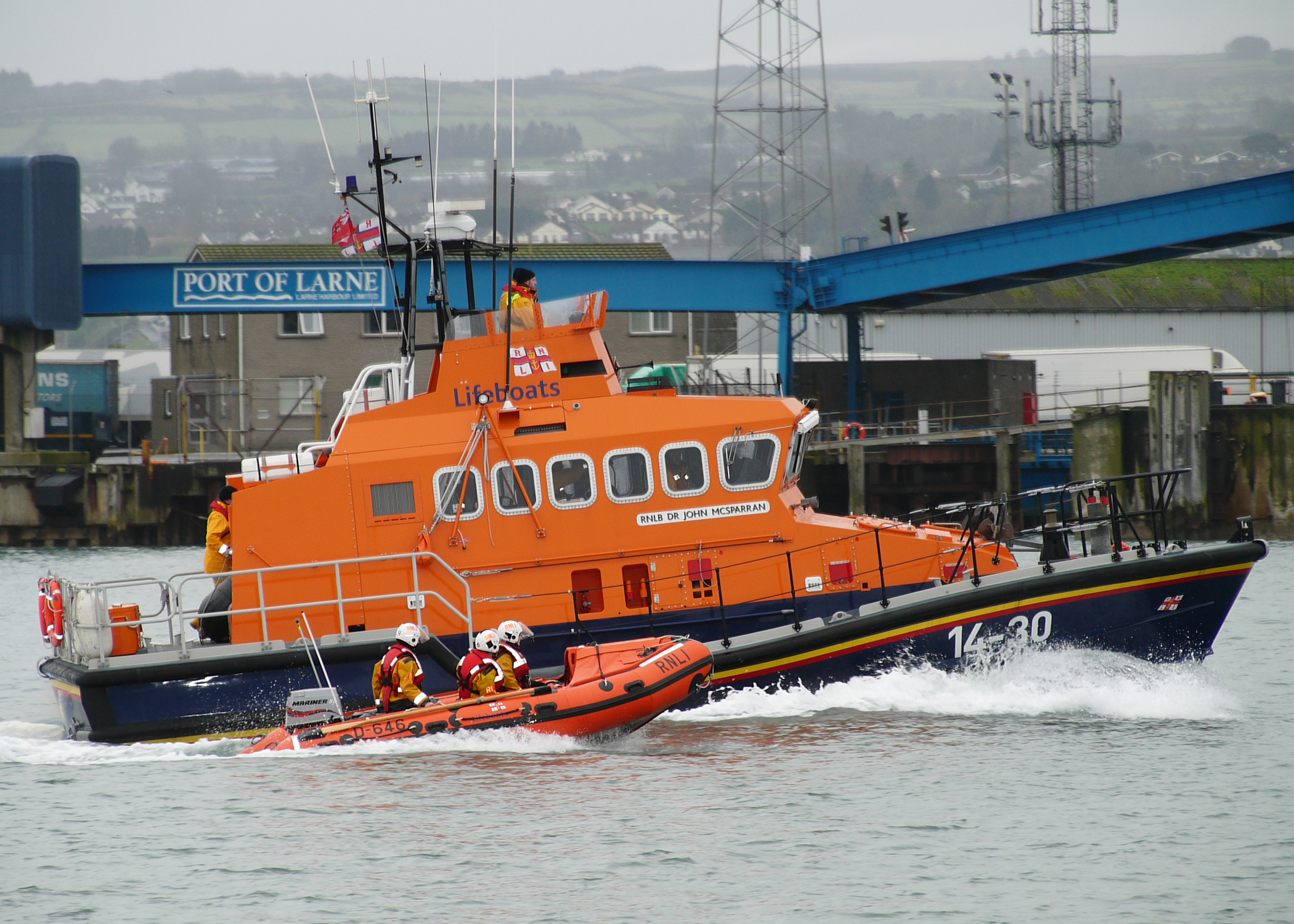 File photo of Larne RNLI on exercise