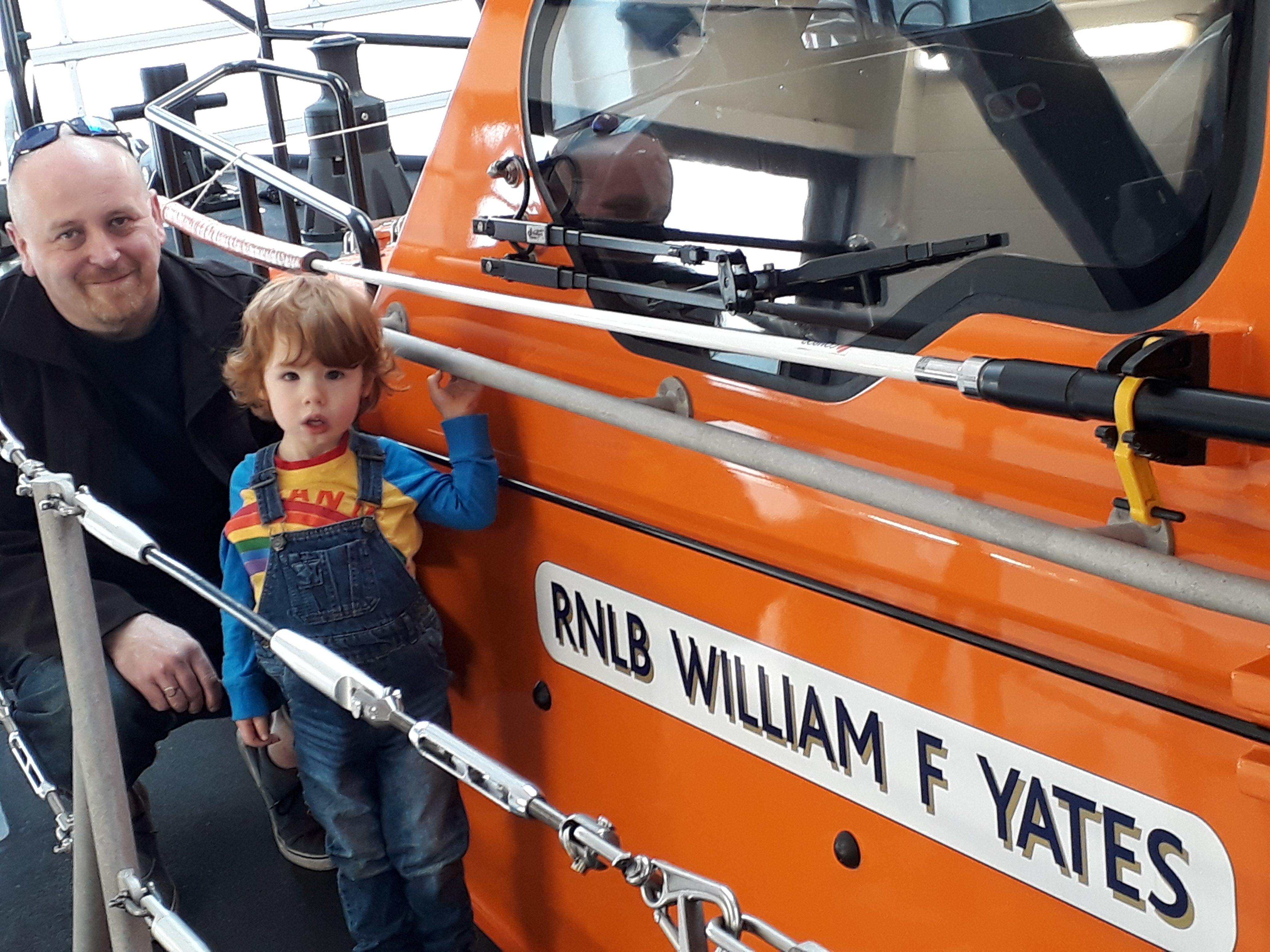 William F Yates meets William F Yates, watched by crew member Mike Jones