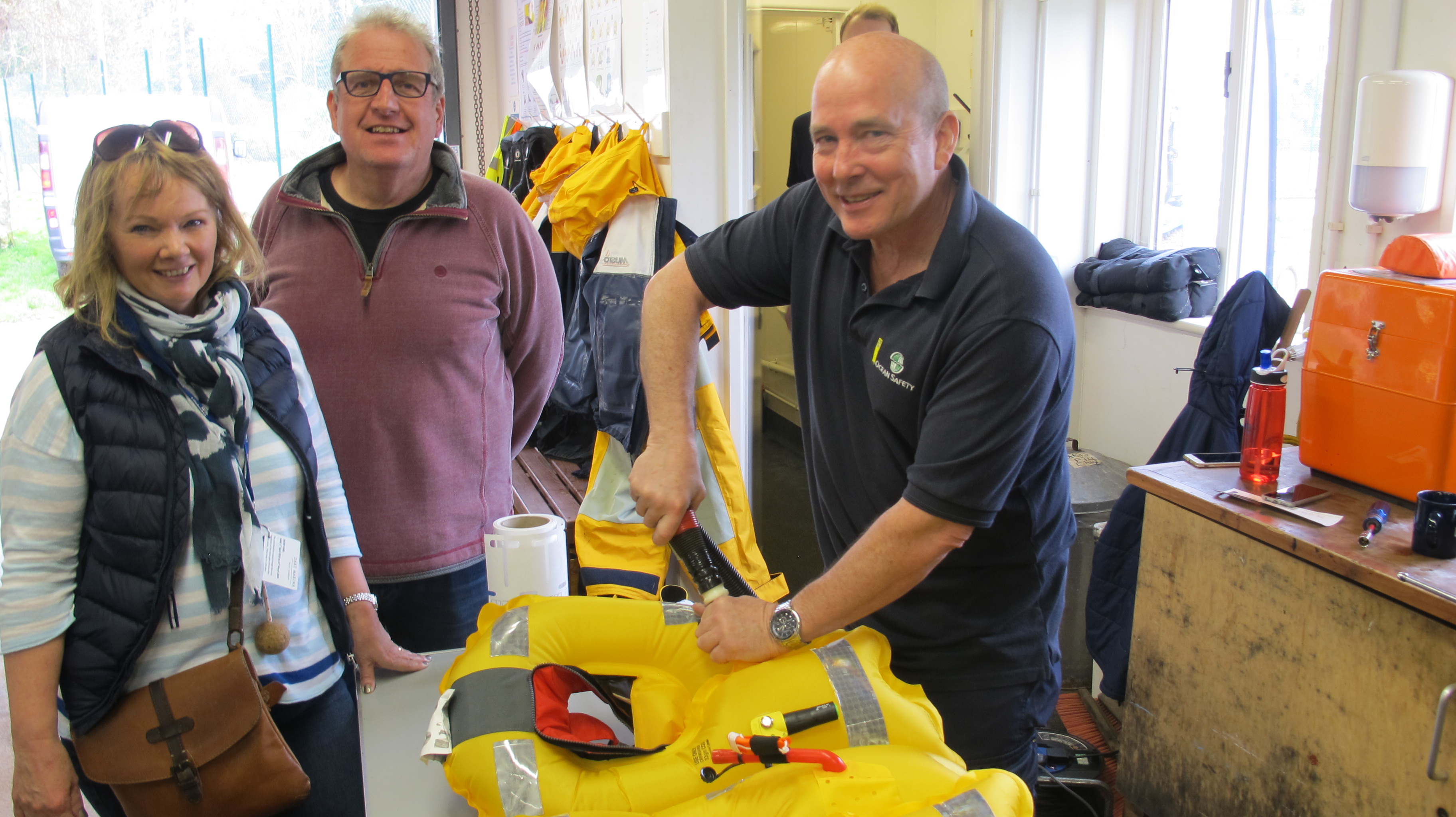 The Ocean Safety team inspected and inflated 124 lifejackets