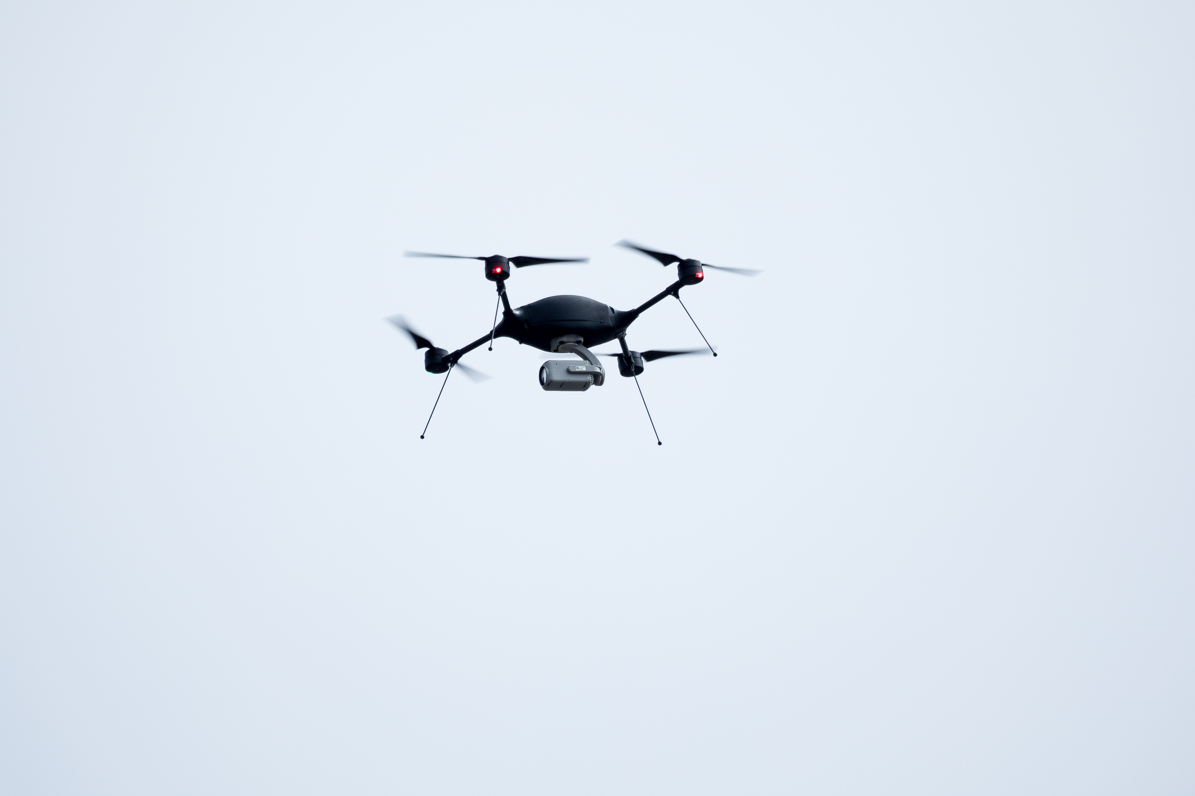 A drone flying in the sky