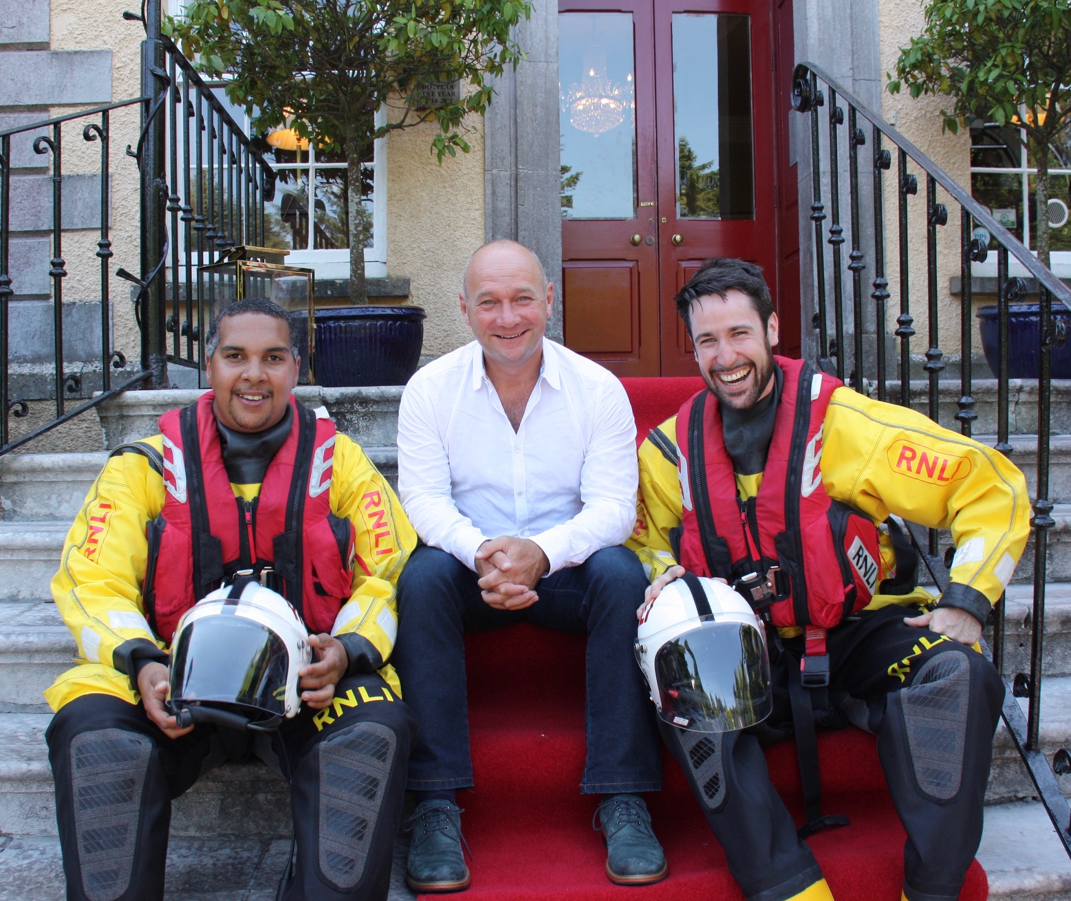 Kinsale RNLI Temba Jere, Master of Ceremonies Alan Shortt, Kinsale RNLI Dave Humphreys