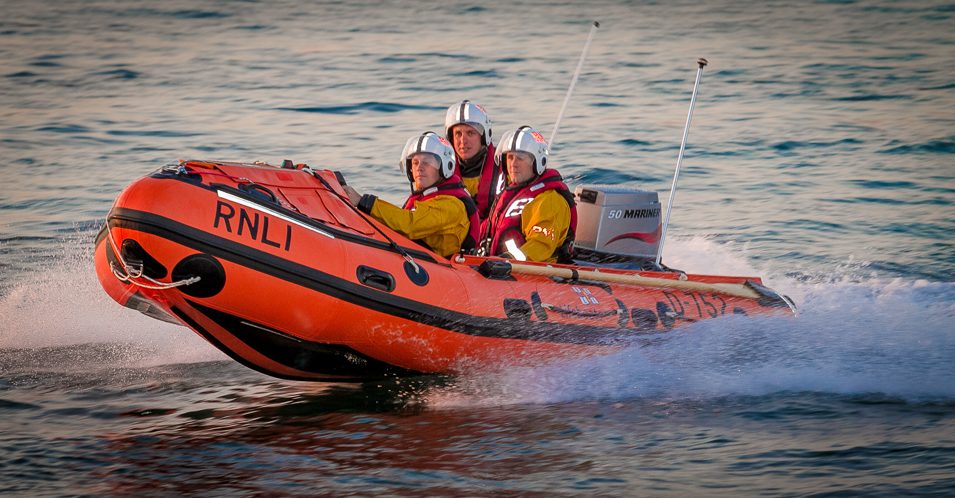 Swanage inshore lifeboat at sea