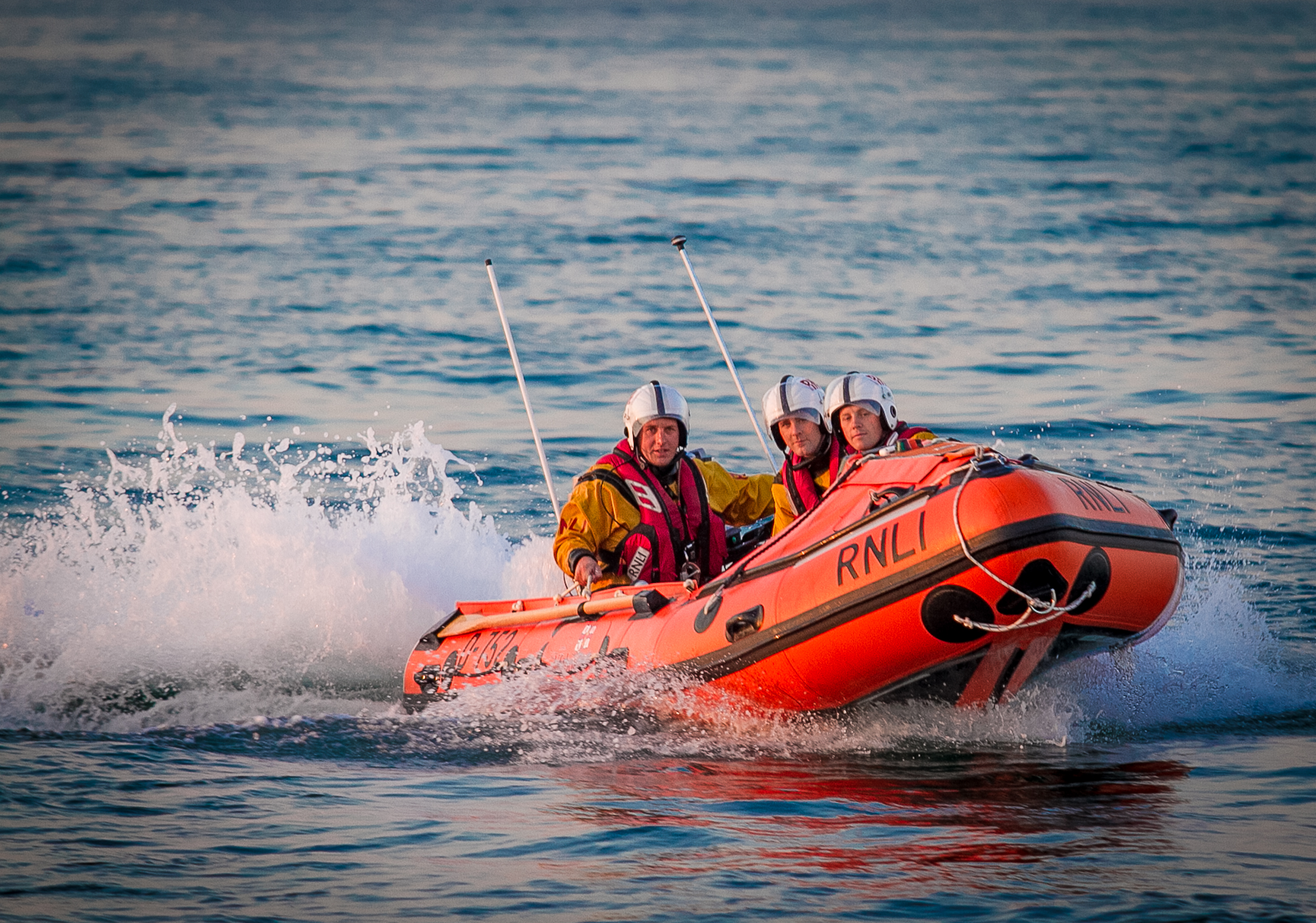 Swanage inshore lifeboat at sea