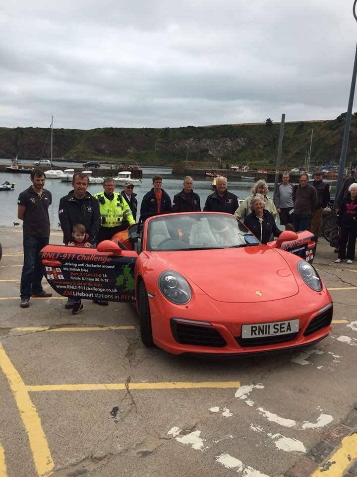 Fundraisers and Crew with Porsche 911