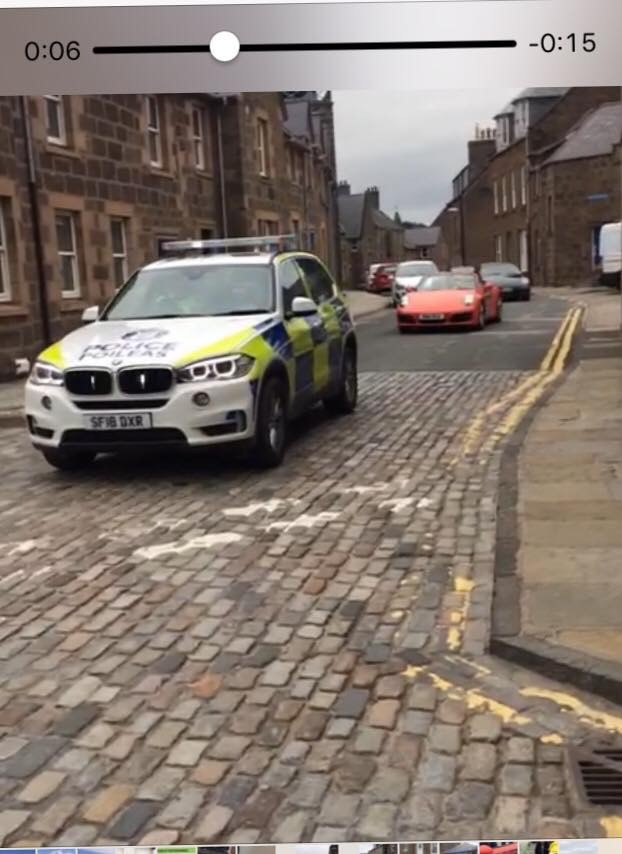 Police Escort of Porsche 911
