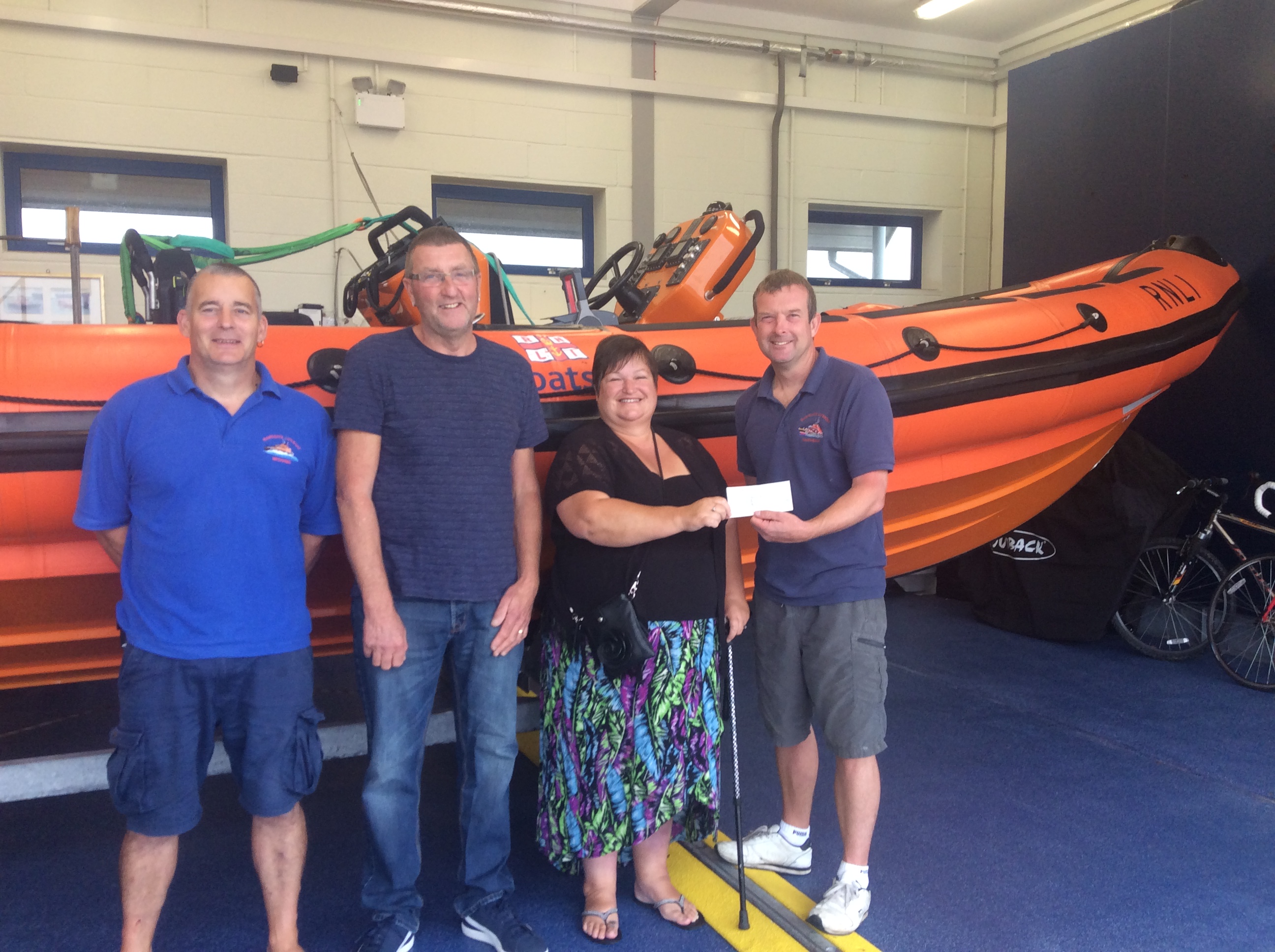 (left to right) Phill Mace Mechanic, Paul and Kaye Daniels, Ian Cannon Coxswain.
