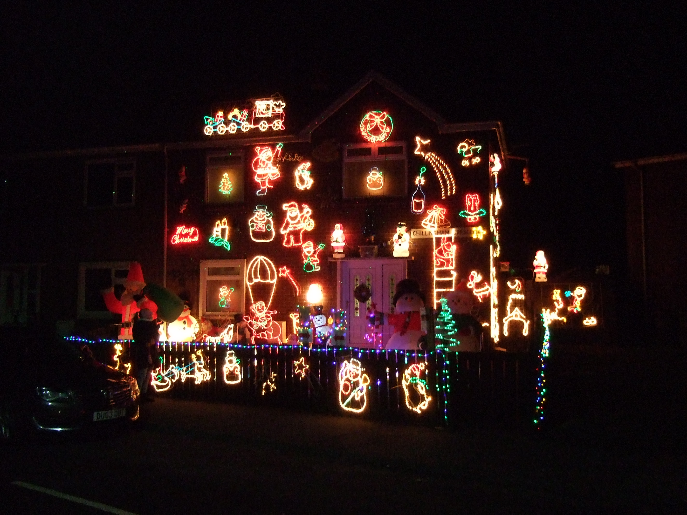 A series of photographs taken showing the huge display of lights