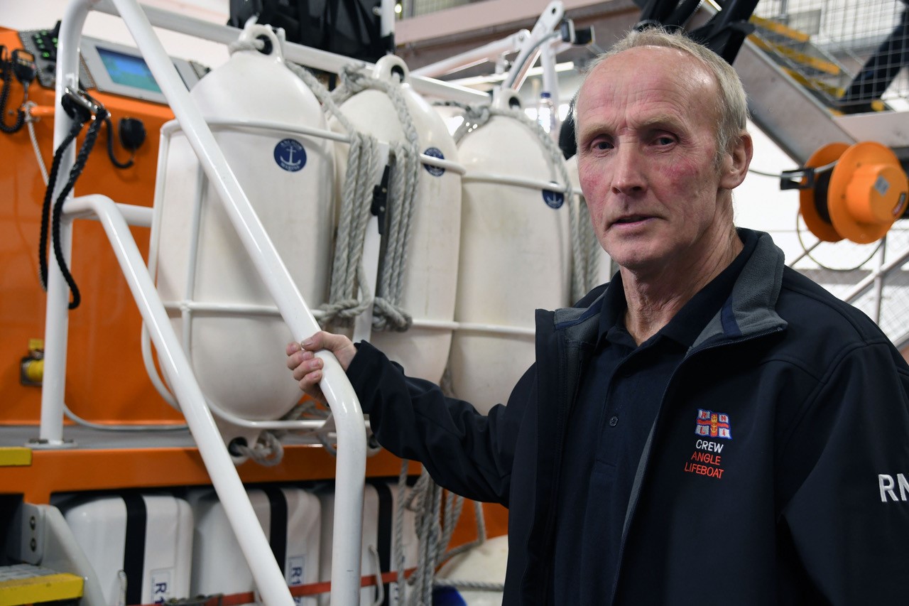 Derek Richards, honoured for 40 years of dedicated service to the RNLI.