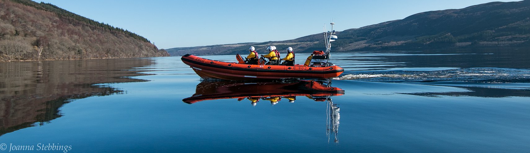The new Atlantic 85 lifeboat on Loch Ness