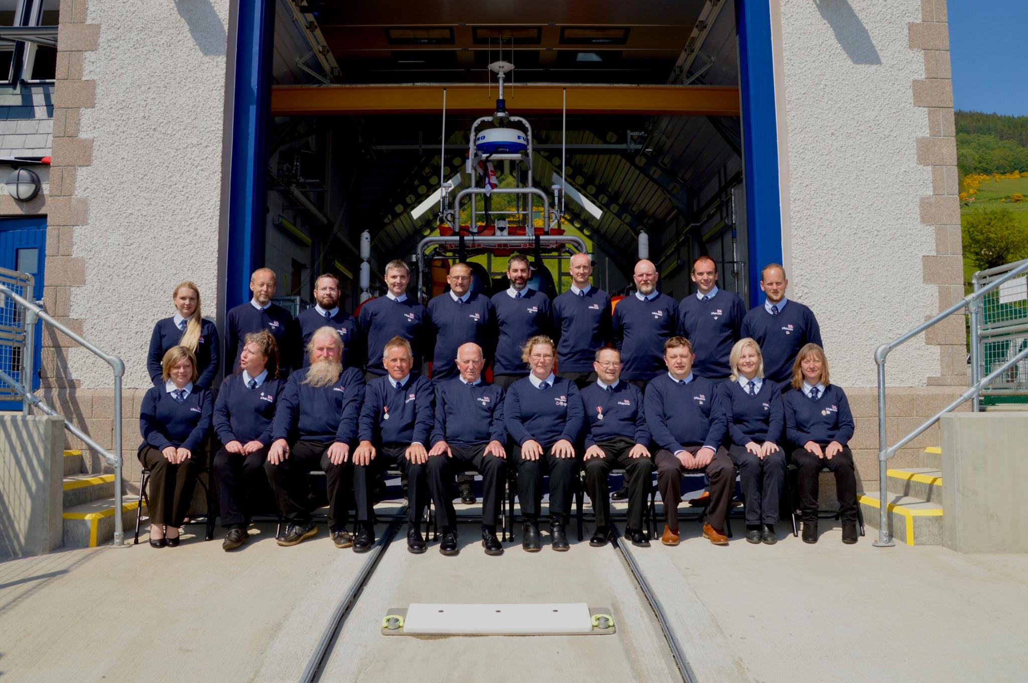 The Loch Ness RNLI team at the Boathouse Opening Ceremony