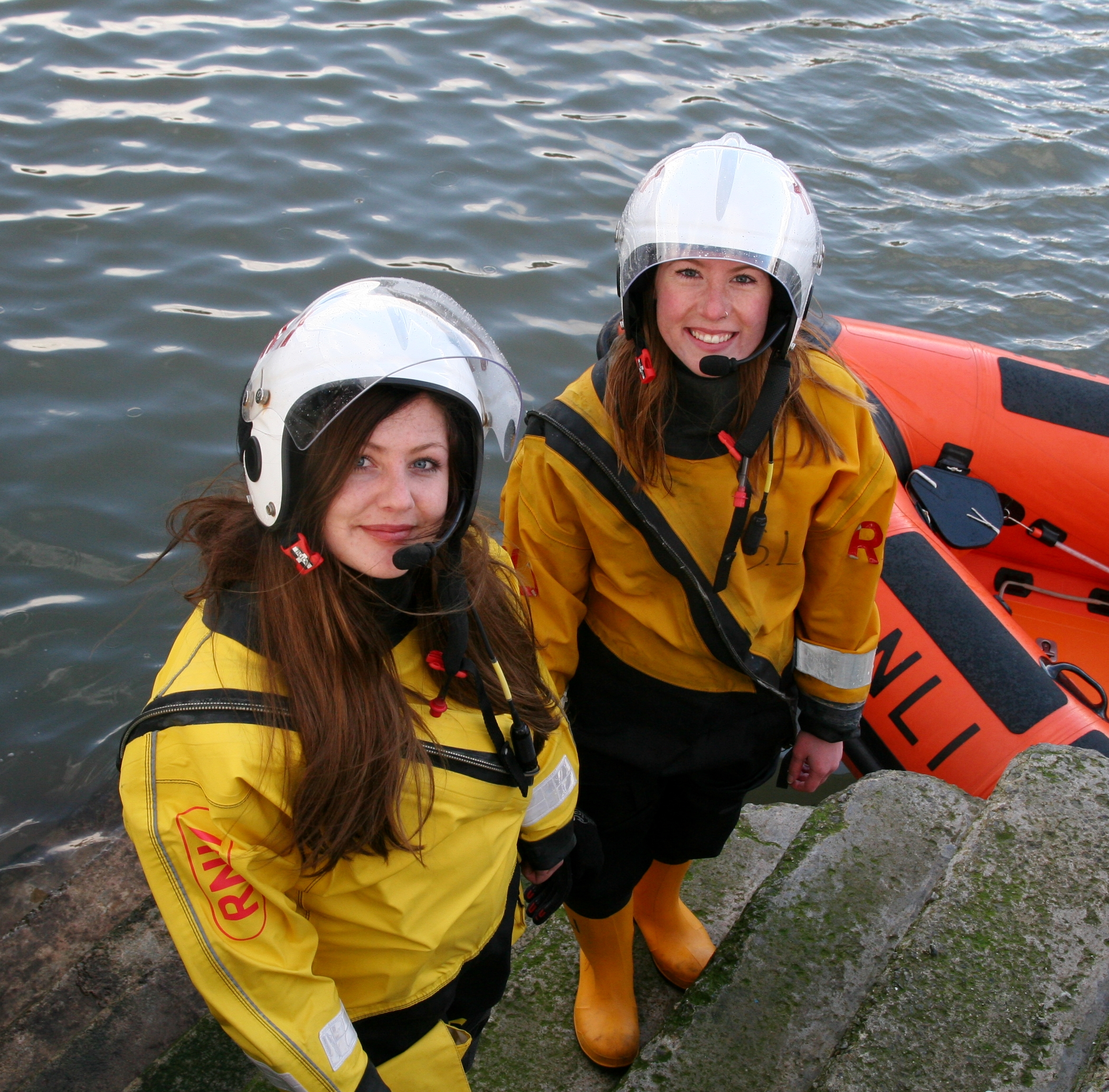New crew- photo shows Georgia, right, witth her new colleague Nikky Williams.