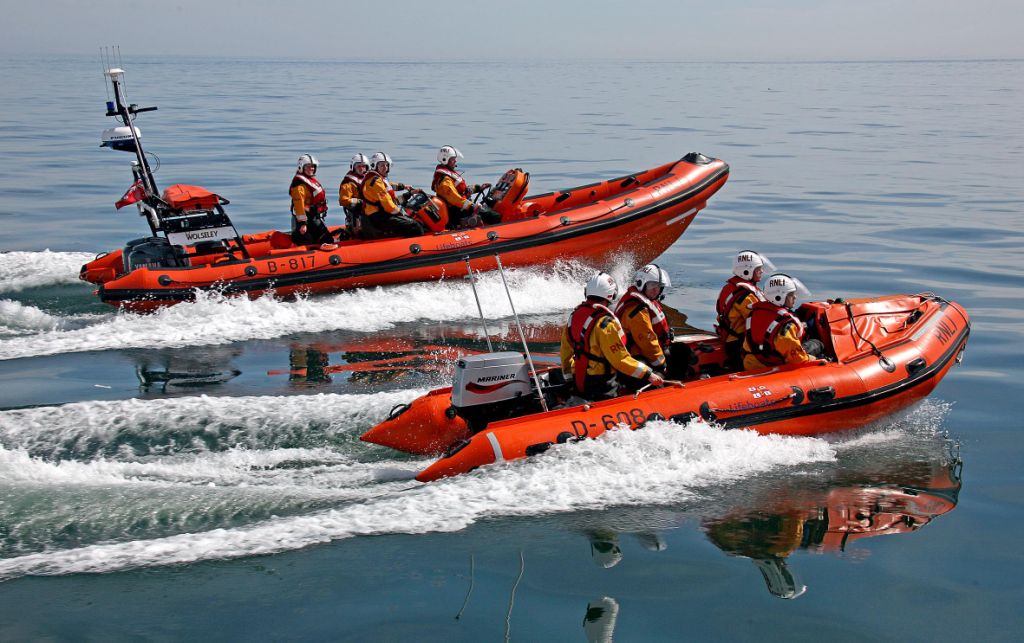 Sunderland RNLI Atlantic 85 and D class inshore lifeboats