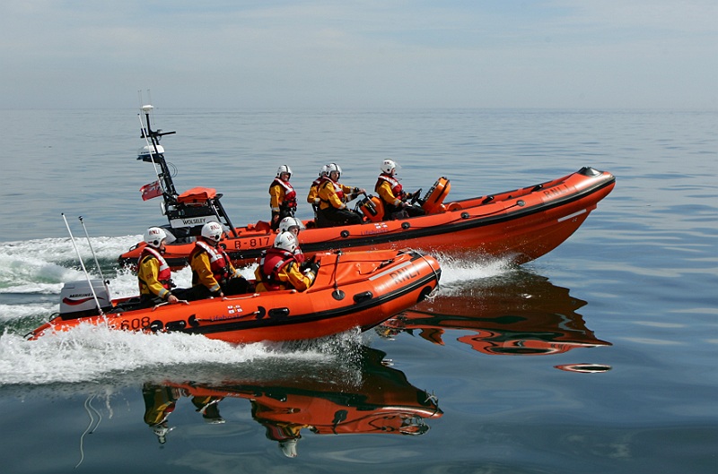 Sunderland RNLI Atlantic 85 and D class inshore lifeboats