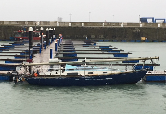 The rescued yacht safely berthed in Ramsgate (RNLI Margate)