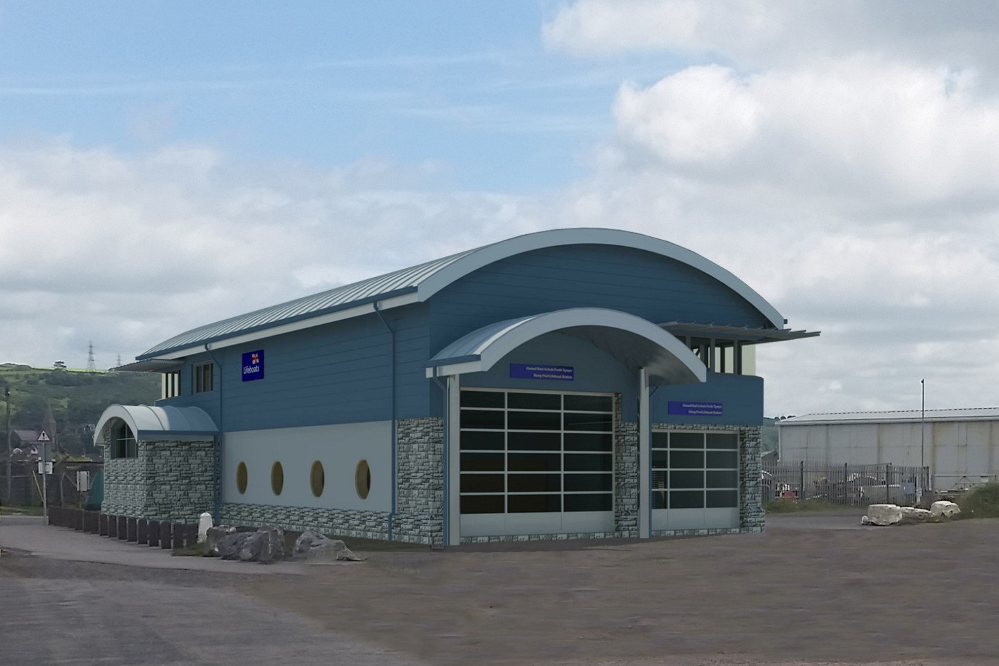 Another view of the impressive new boathouse at Burry Port 