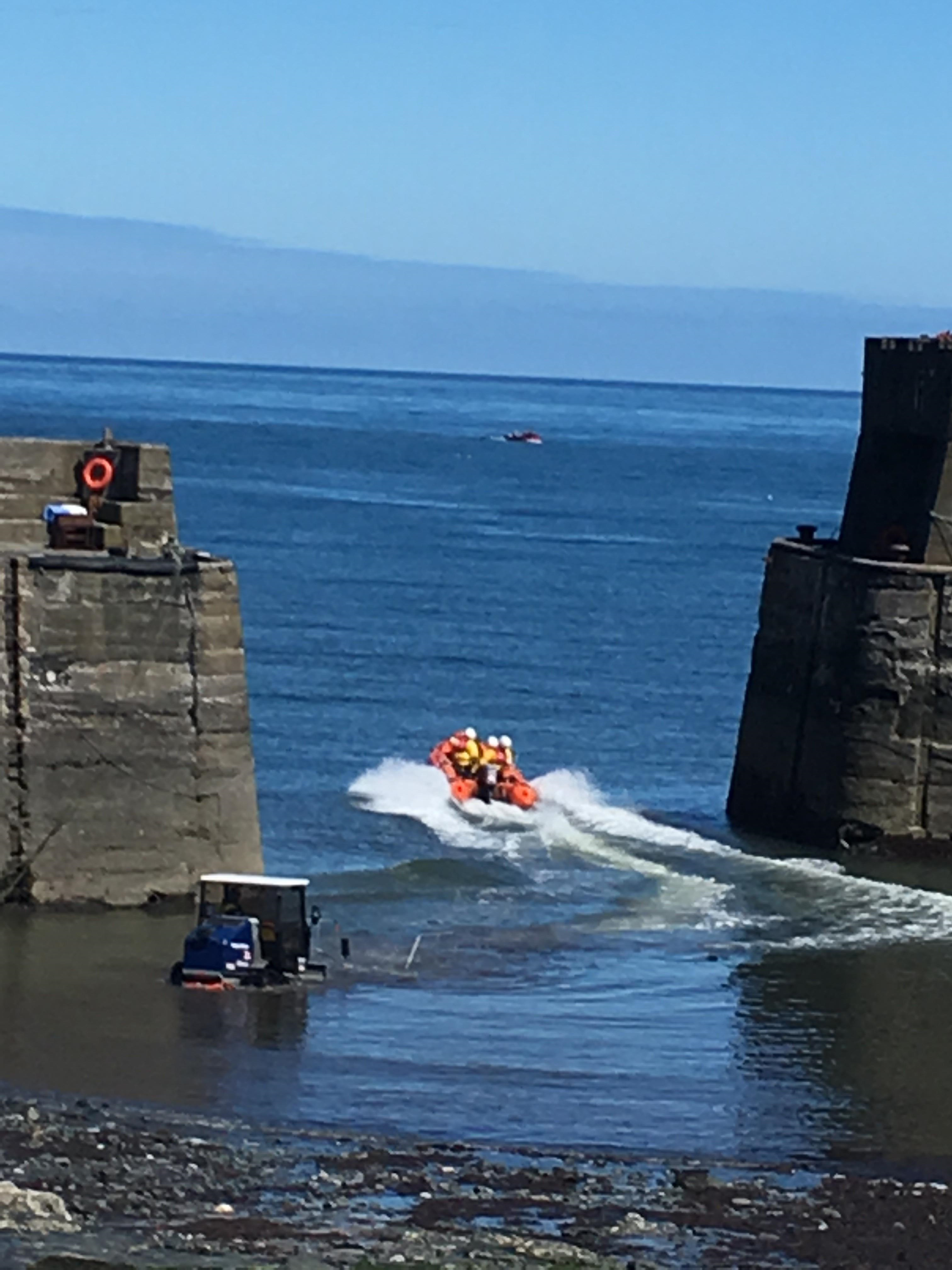 lifeboat launching on a shout