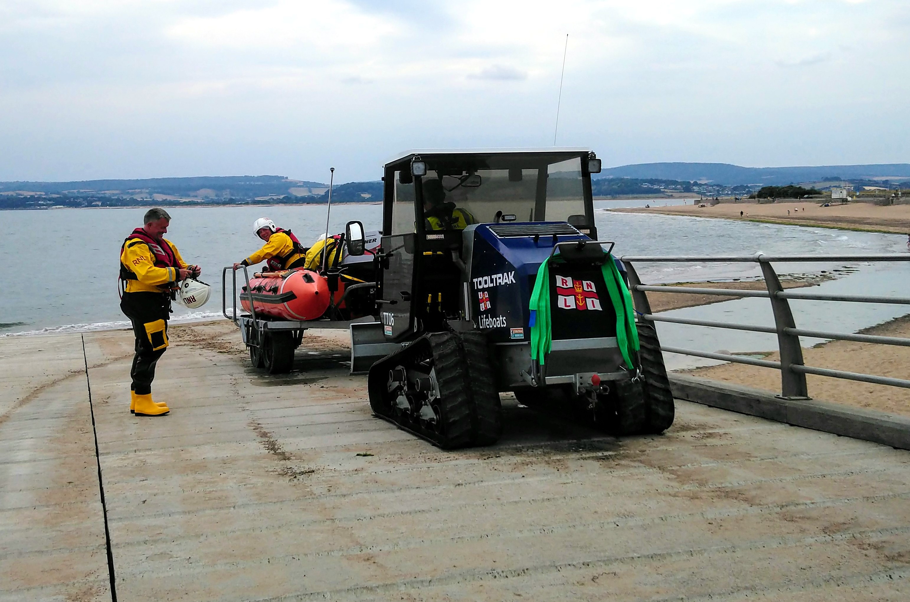 D class lifeboat George Bearman II on the ramp at Exmouth lifeboat station