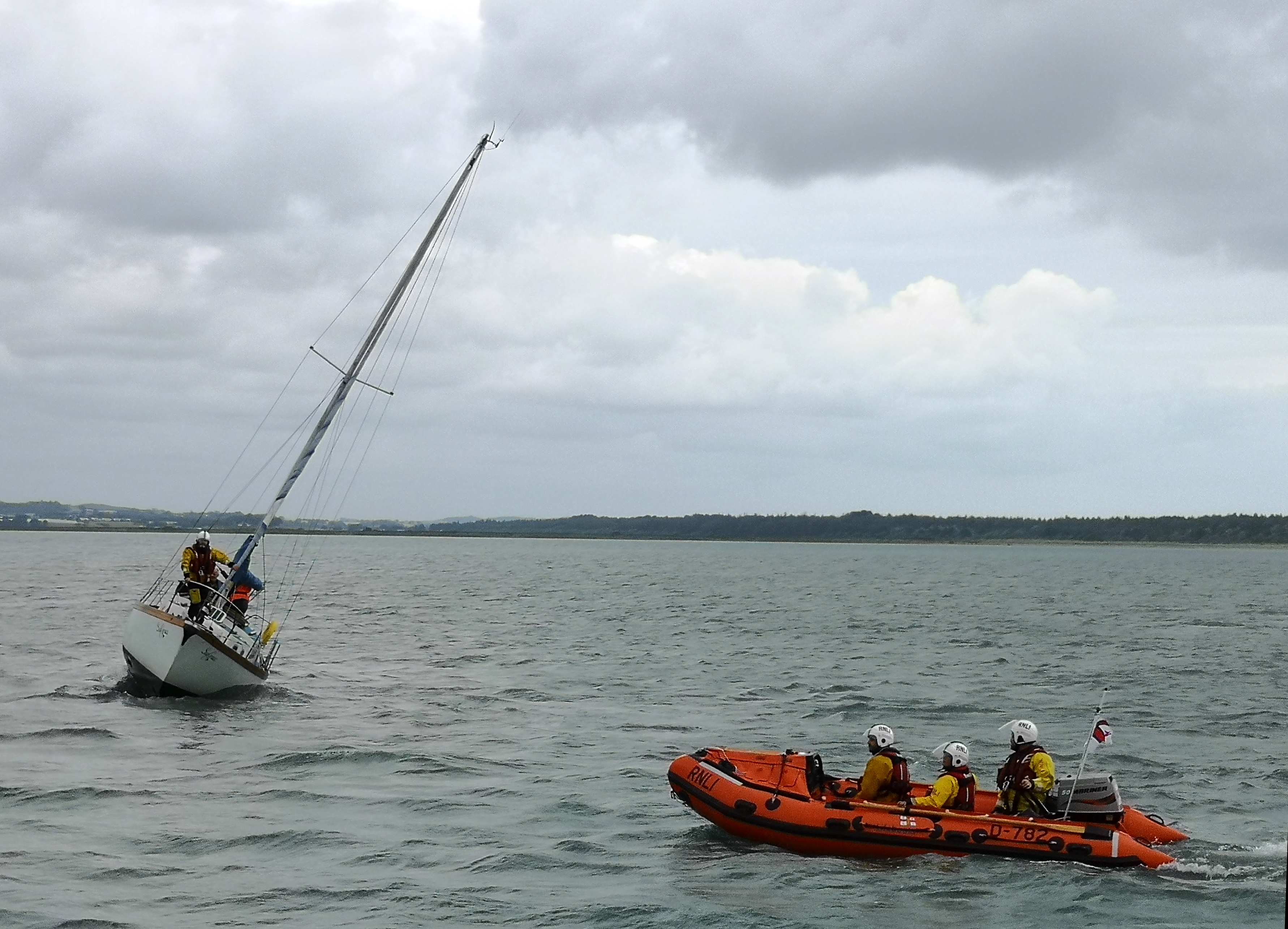Wexford RNLI callout to stranded yacht