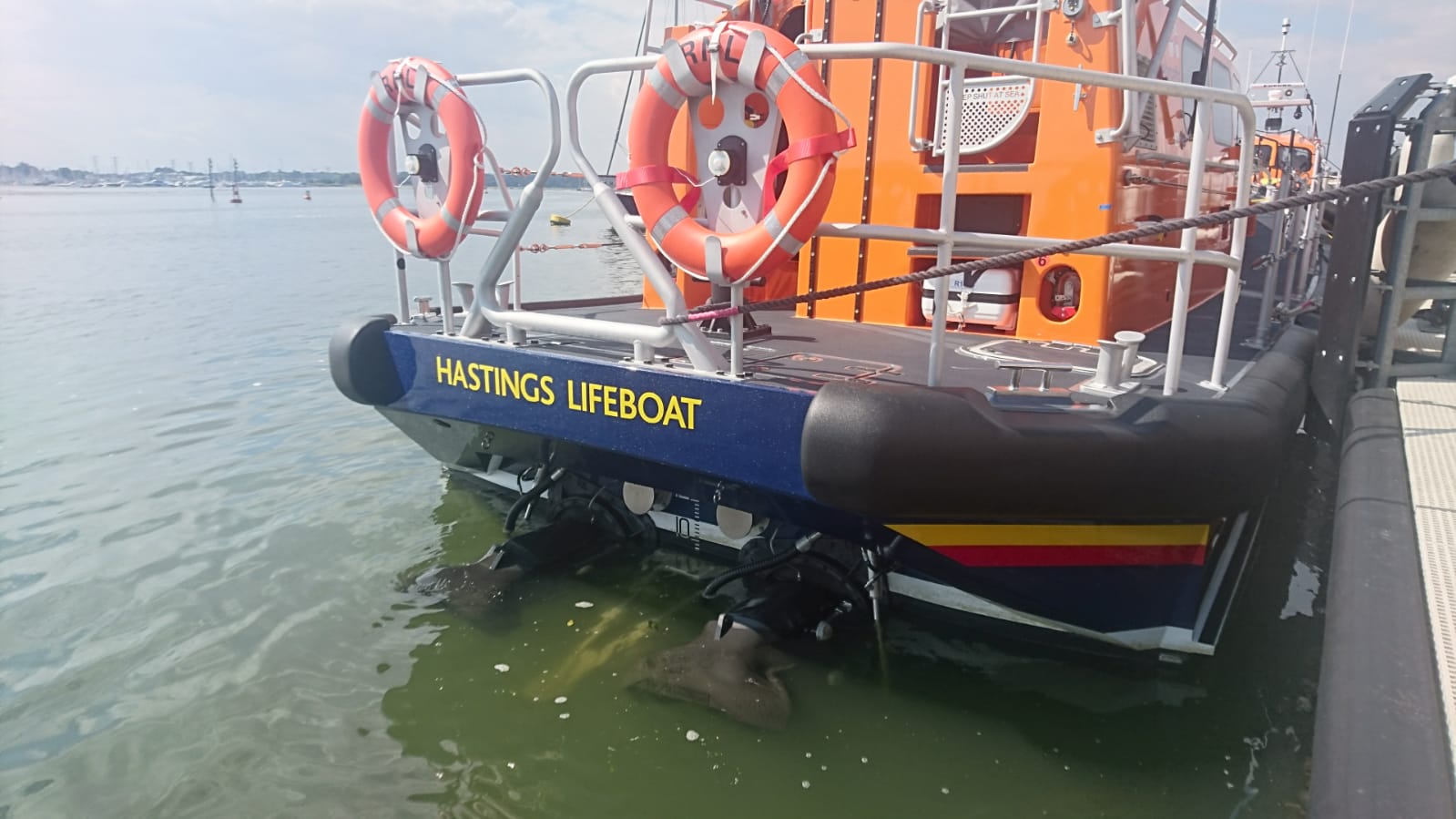The Hastings Lifeboat is powered by waterjets rather than traditional propellers.
