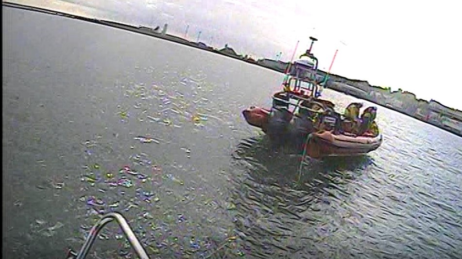 Donald McLachlan with tow line