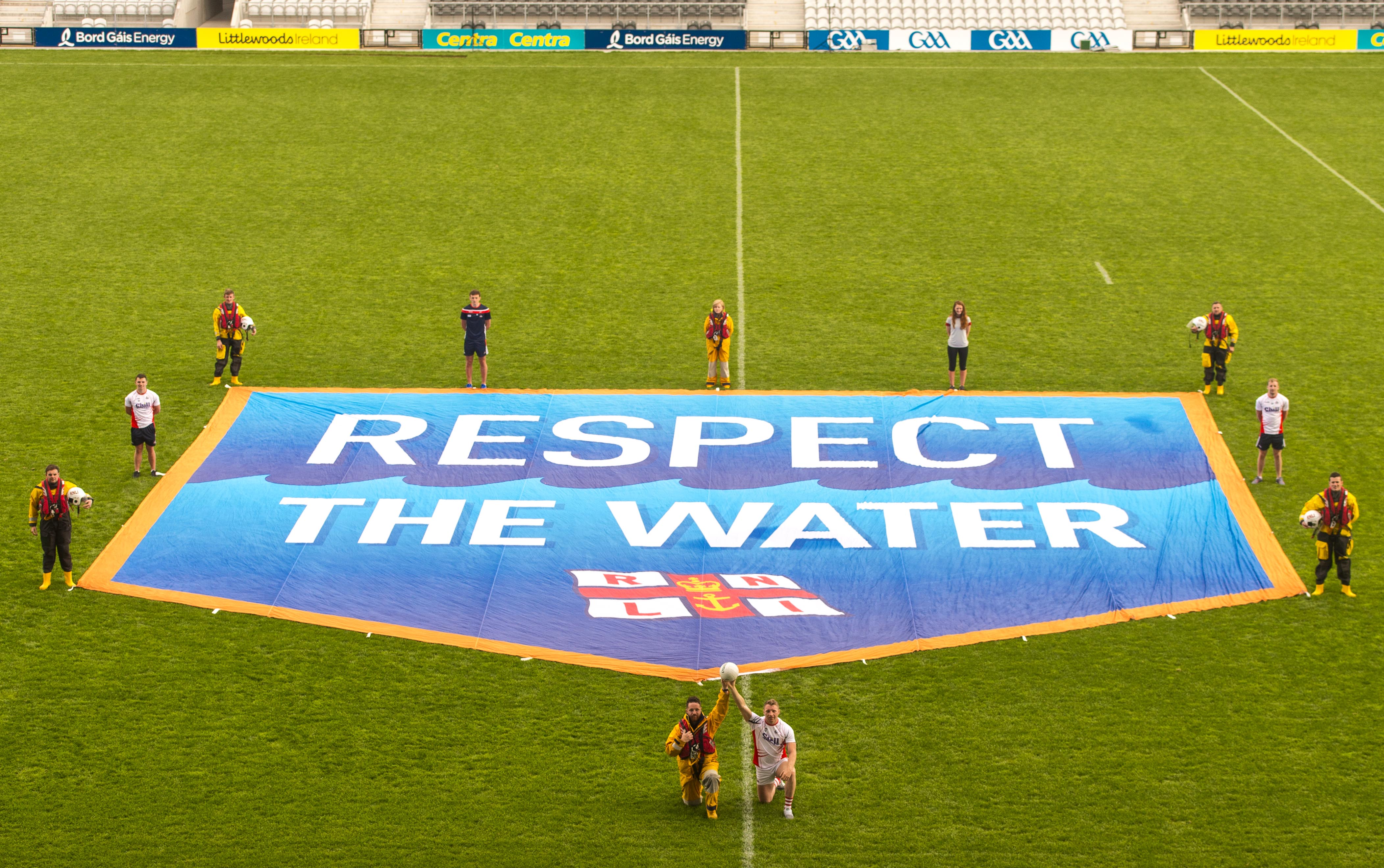 RNLI lifeboat crew and GAA players from Cork launch Respect the Water campaign