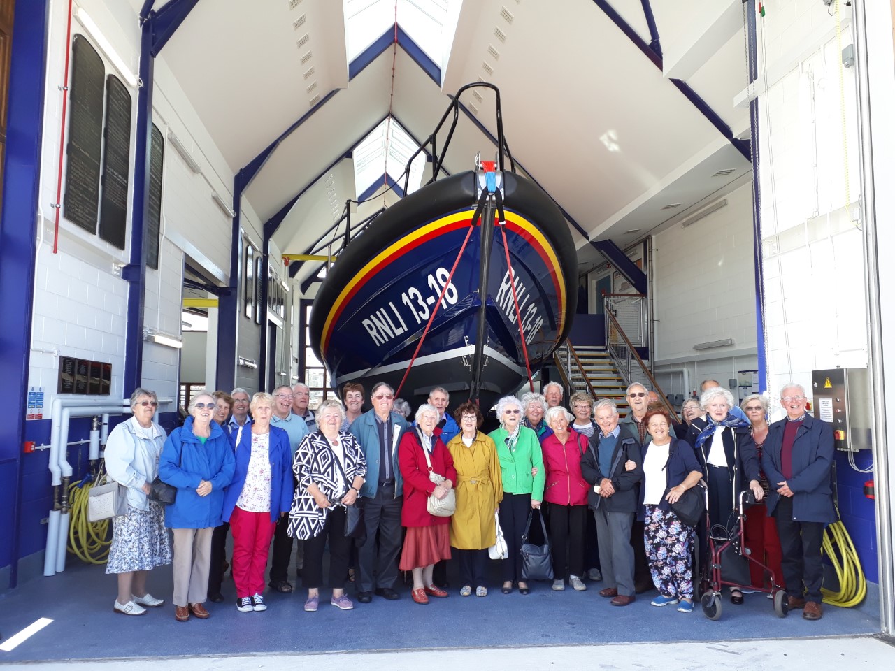 Liverpool Welsh Society members, many of whom are regular visitors to the 'Land of their Fathers' pictured in front of Llandudno lifeboat station during their visit.