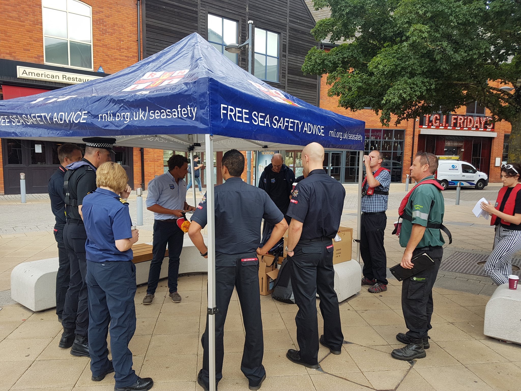 RNLI Community Safety Partner, Nick Ayers, and Broads partners delivering water safety training to local Norwich venues.