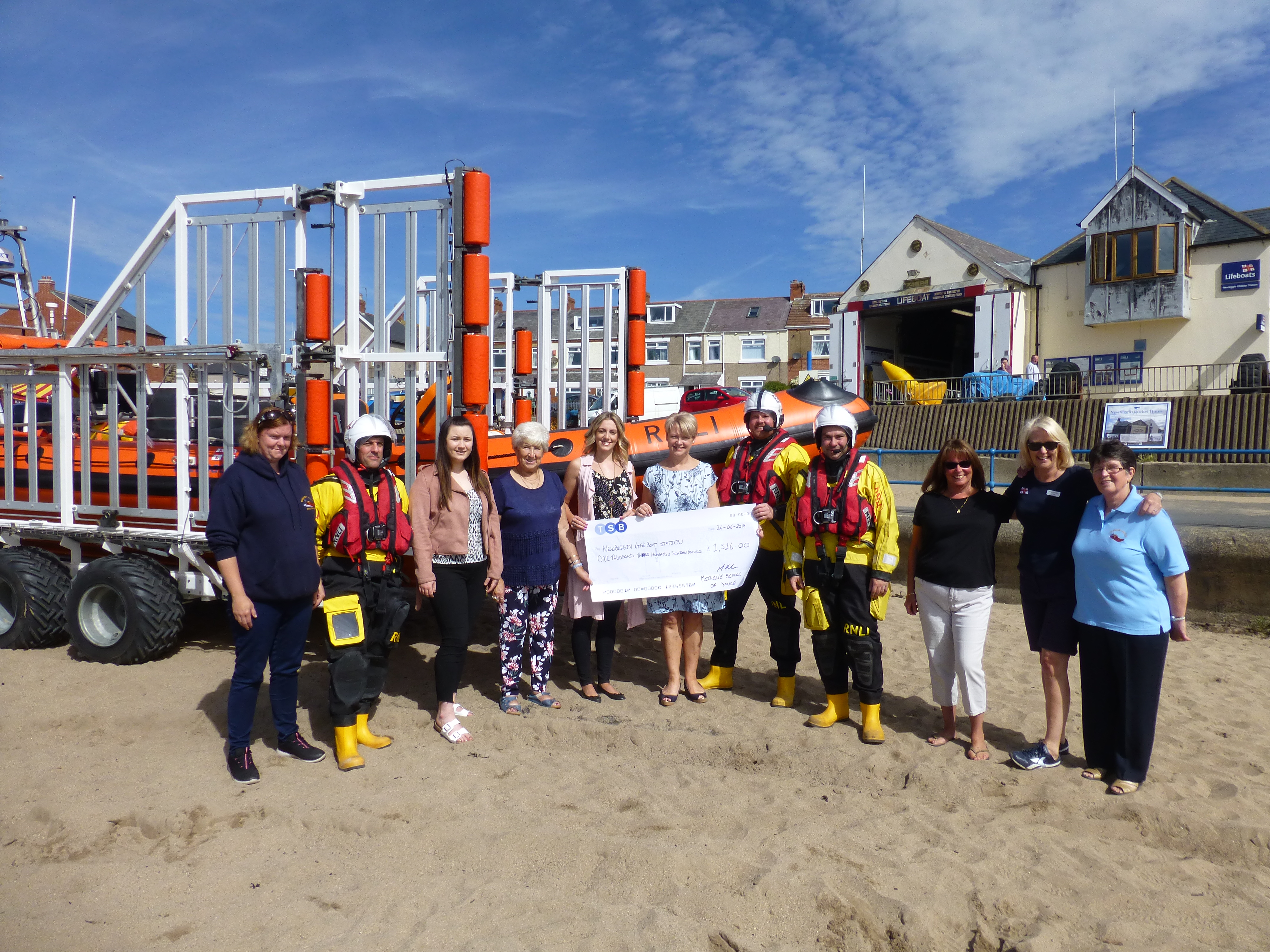 Dancers visiting the lifeboat