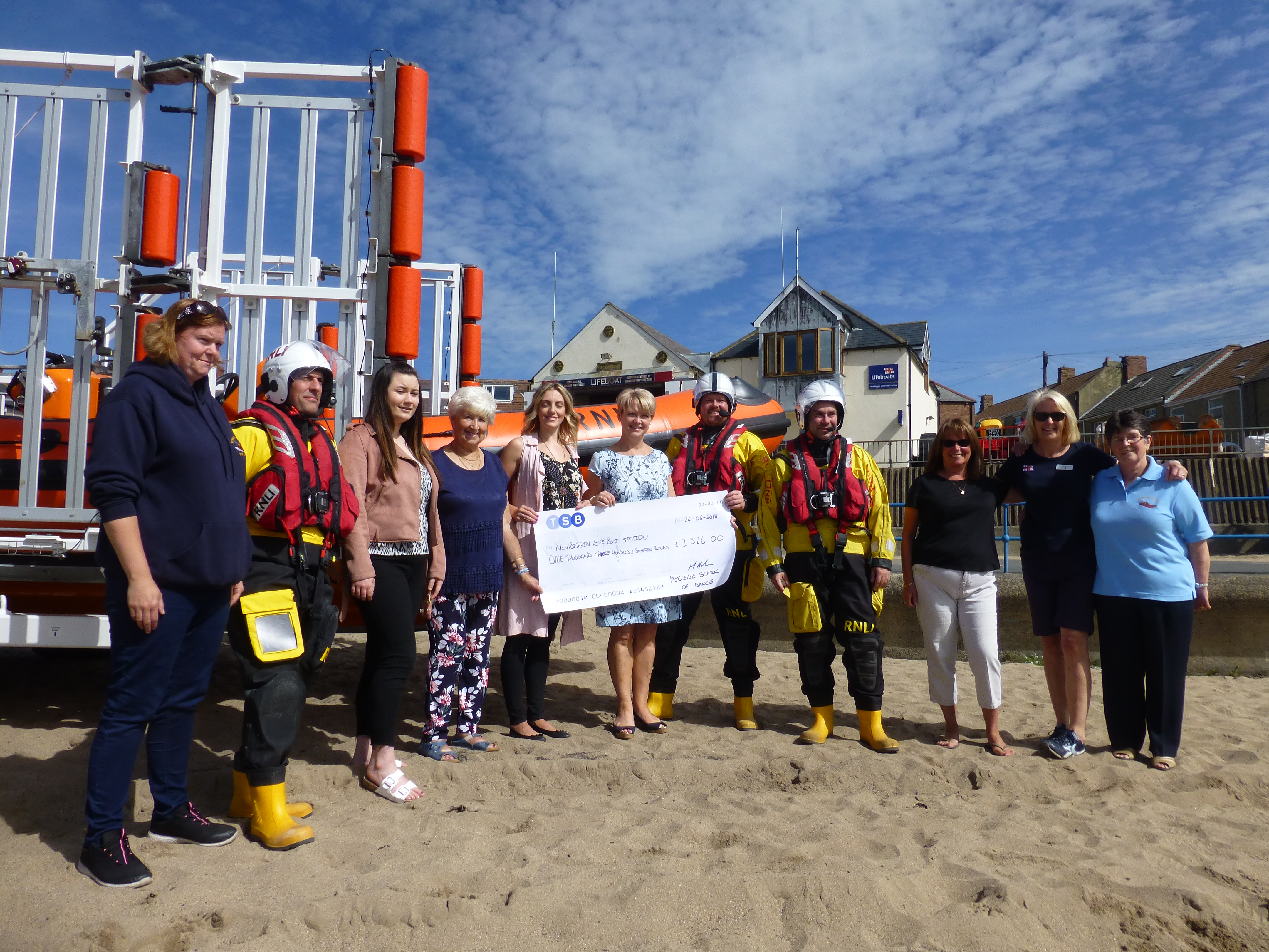 Dancers visiting the lifeboat