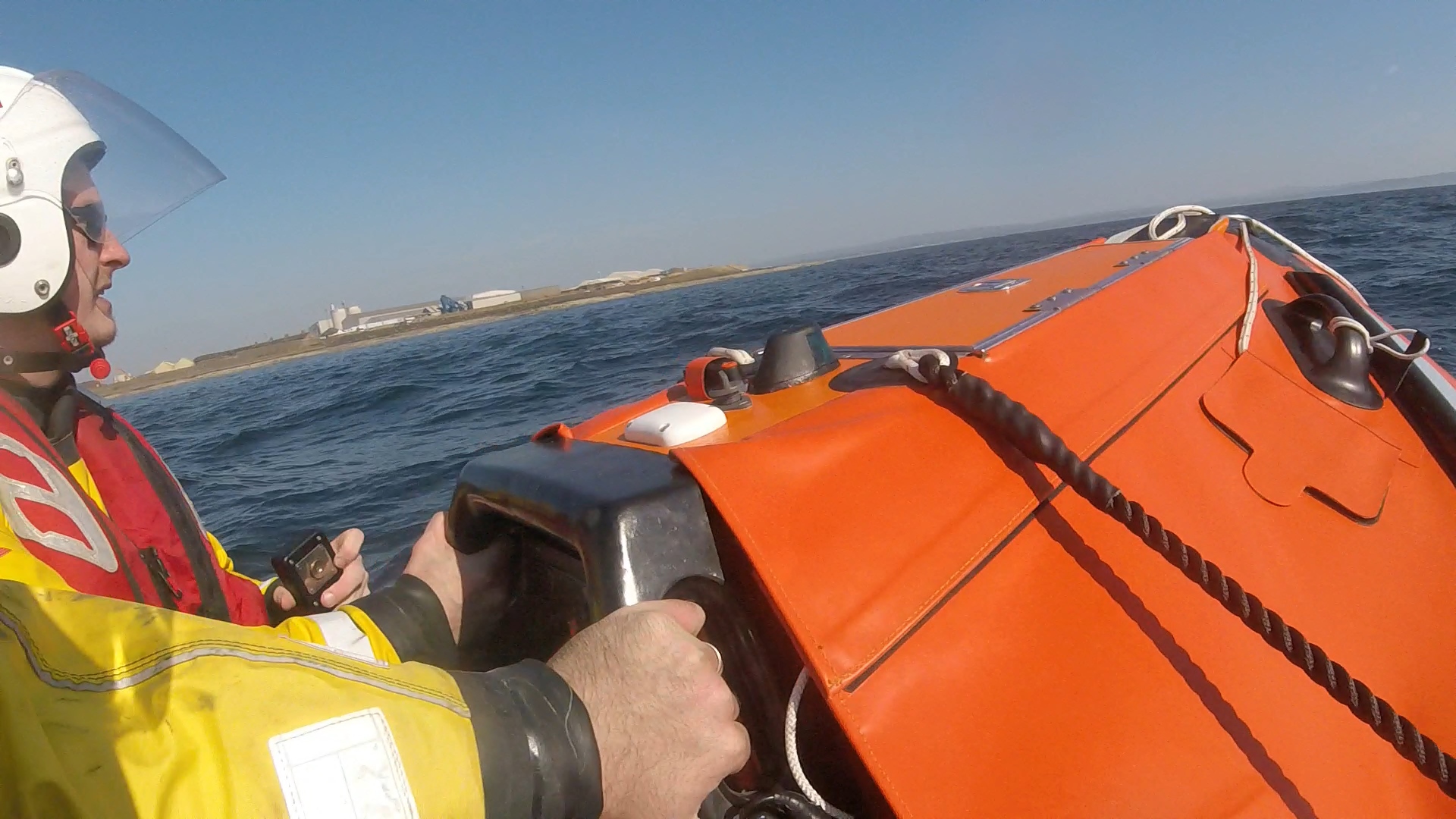 Troon inshore lifeboat, D class D-821 Sheena, launches to assist in the search