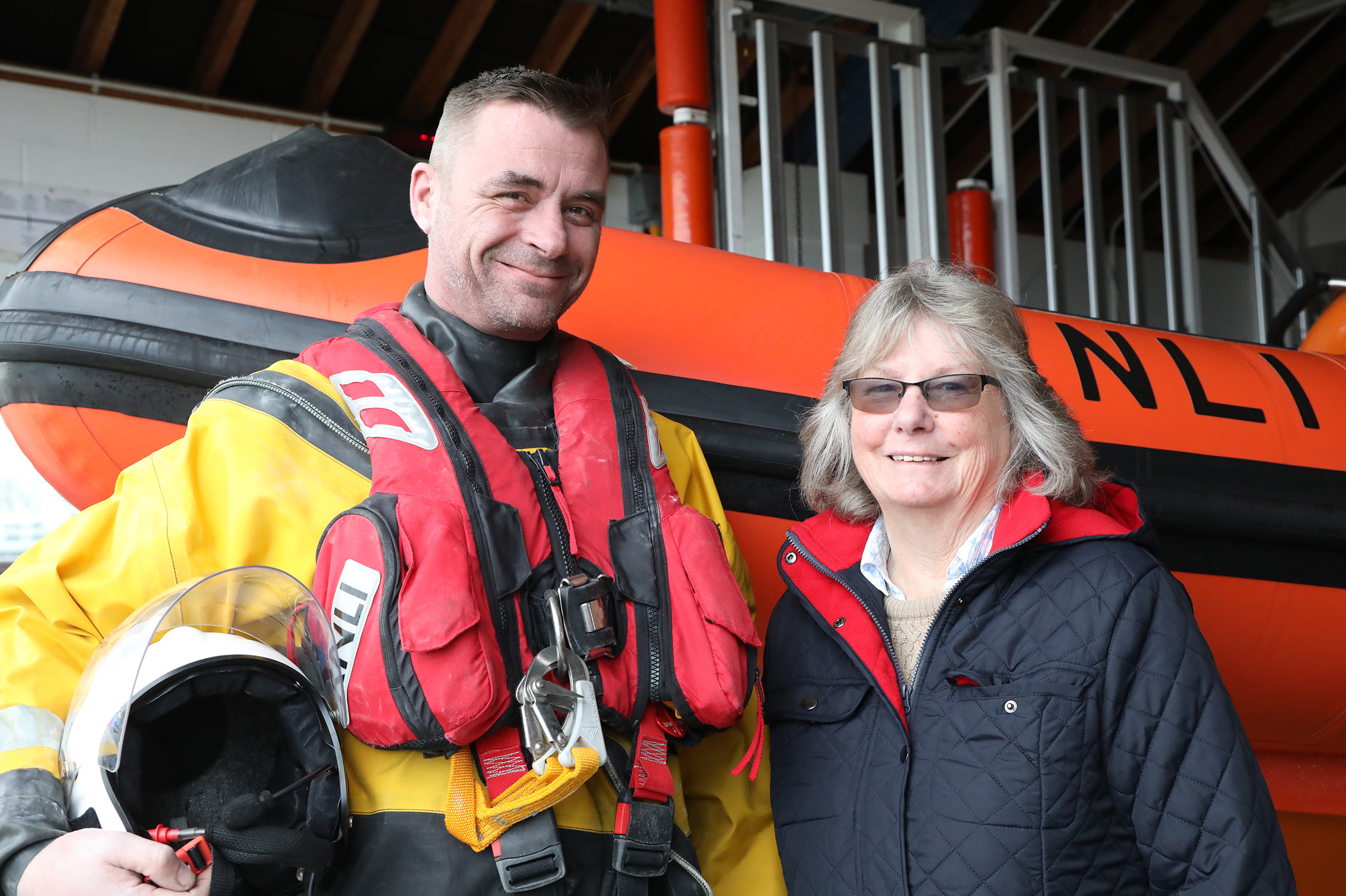 Crew member Tony Peters with his proud mum Rose Peters