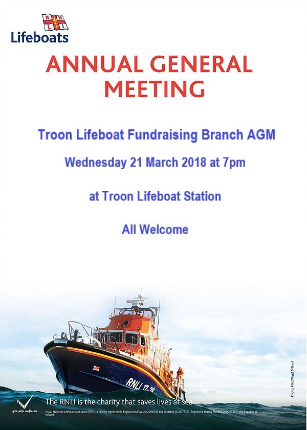 Troon Lifeboat Fundraising Branch AGM