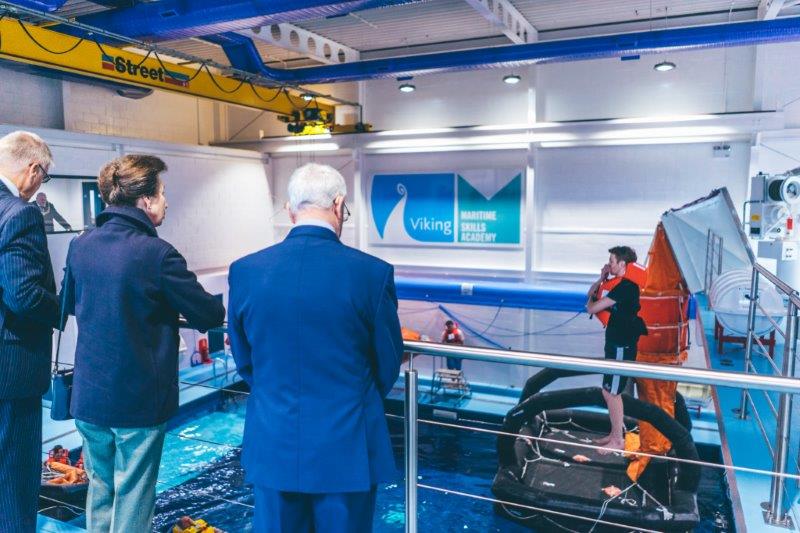 Princess Anne pictured at the Maritime Skills Academy