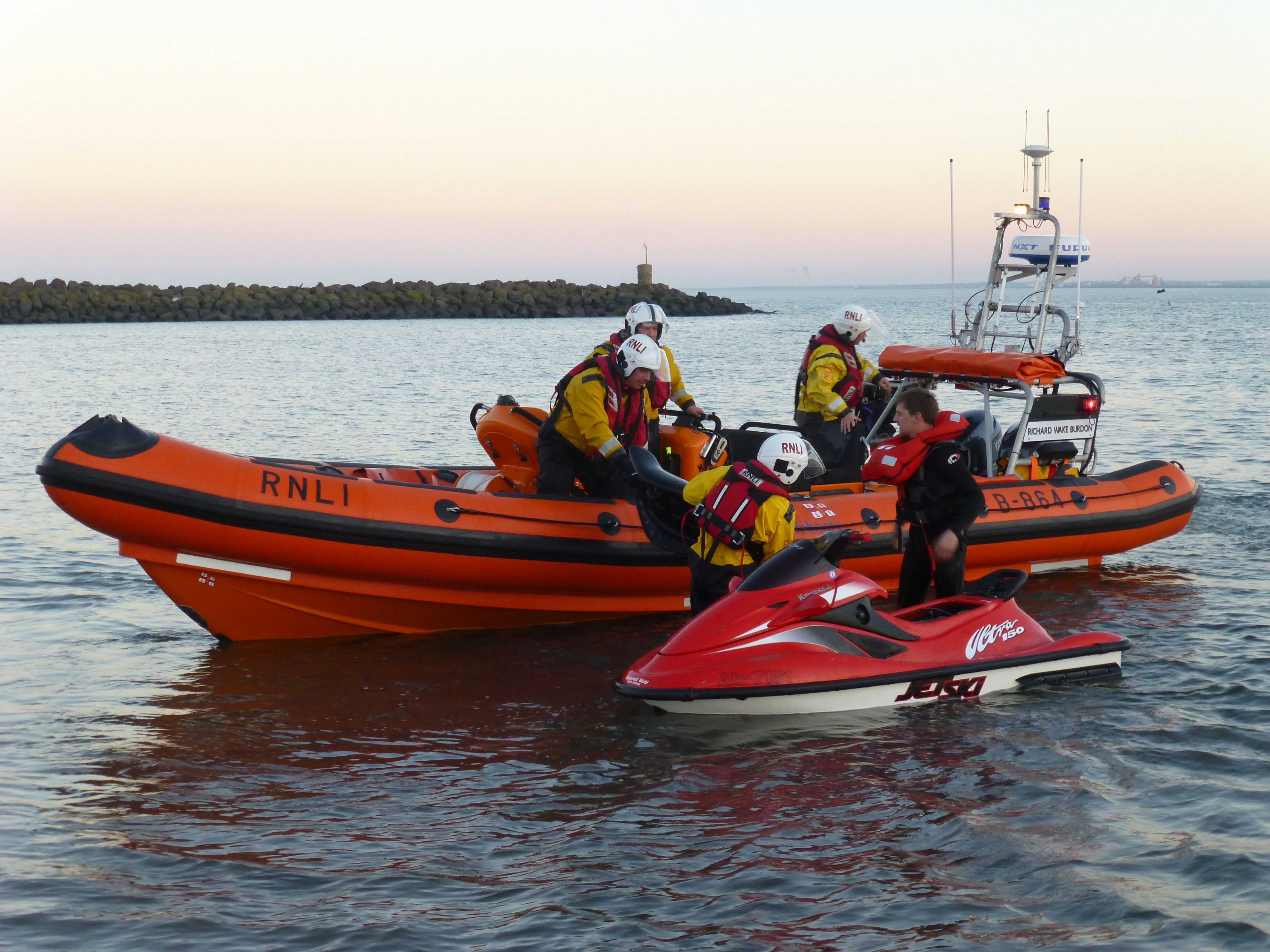 One of the images from tonight showing the latter part of the rescue.