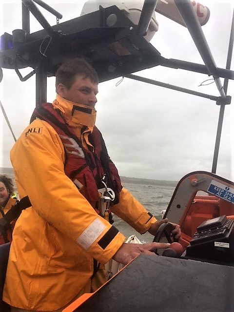 Matt Wilkins at the helm of Filey ALB