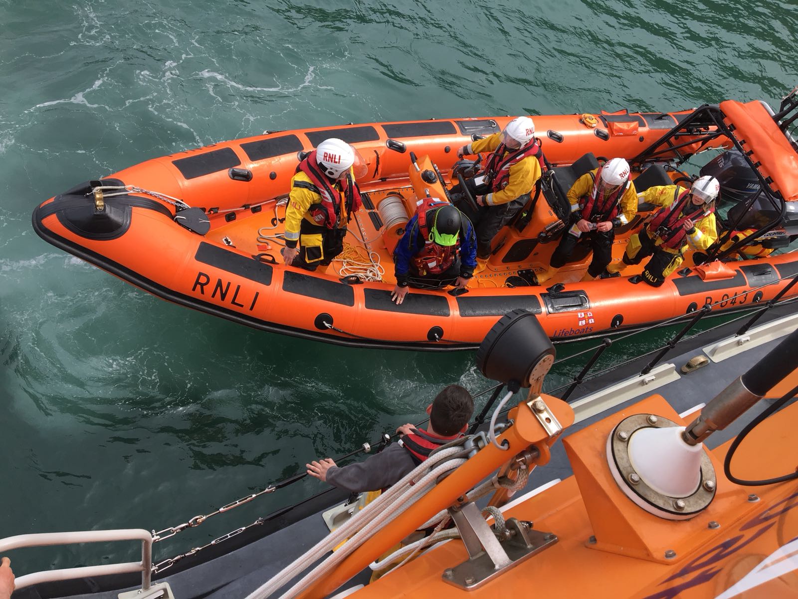 Red Bay RNLI inshore lifeboat rescue canoeists