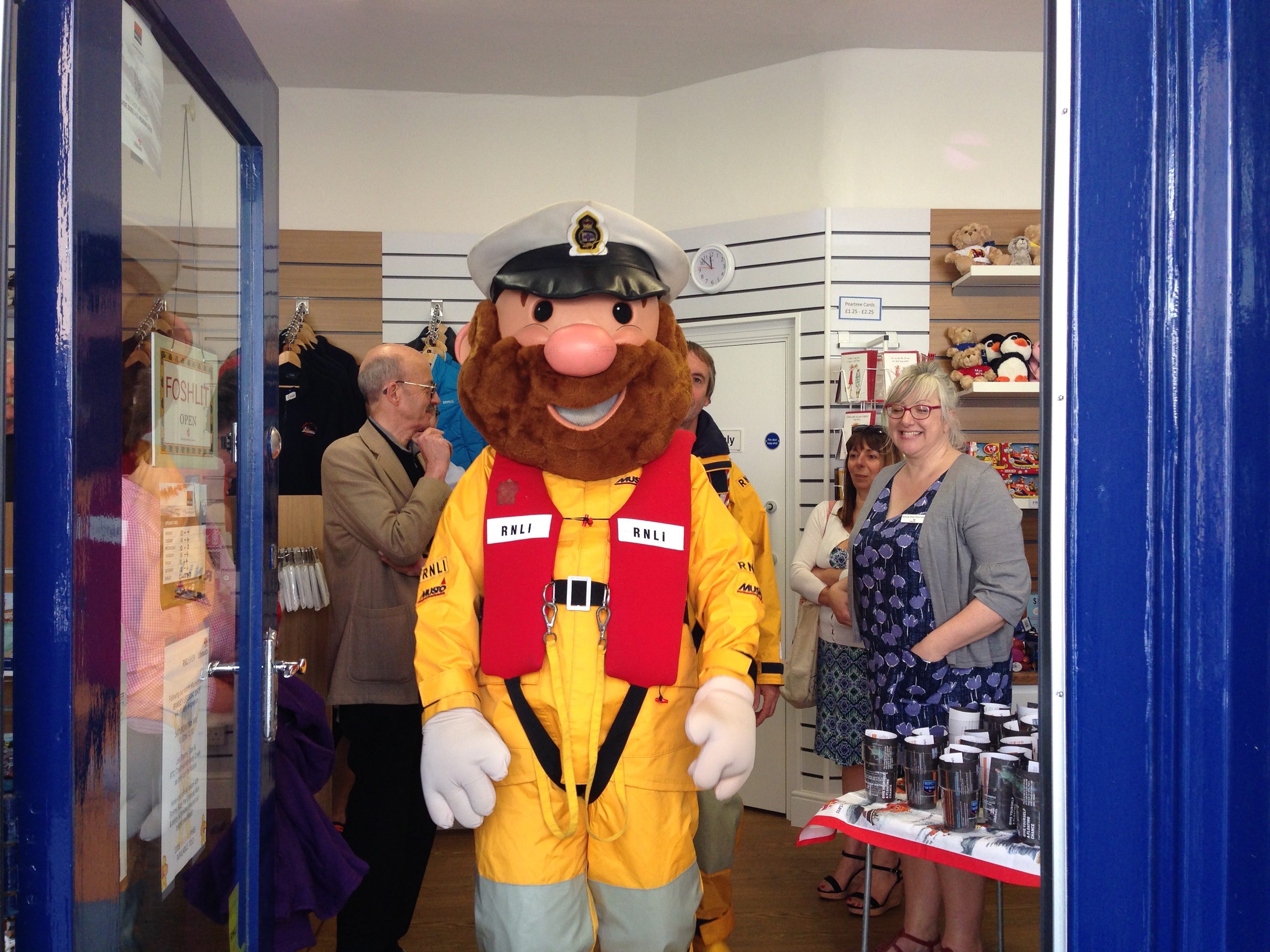 Stormy looking smart with shop manager, Bernie Bevan