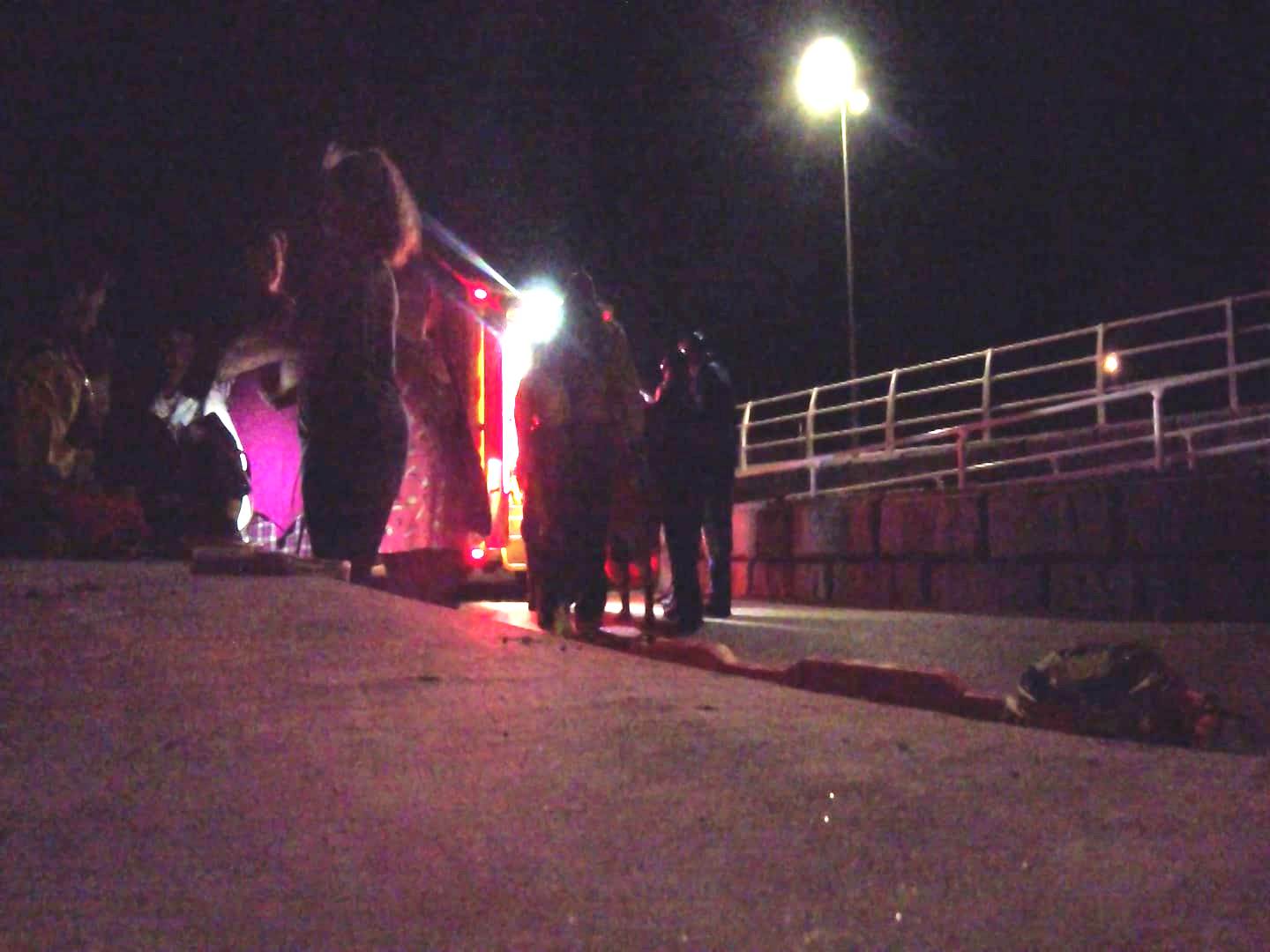 Coastguards and lifeboat crew provide casualty care