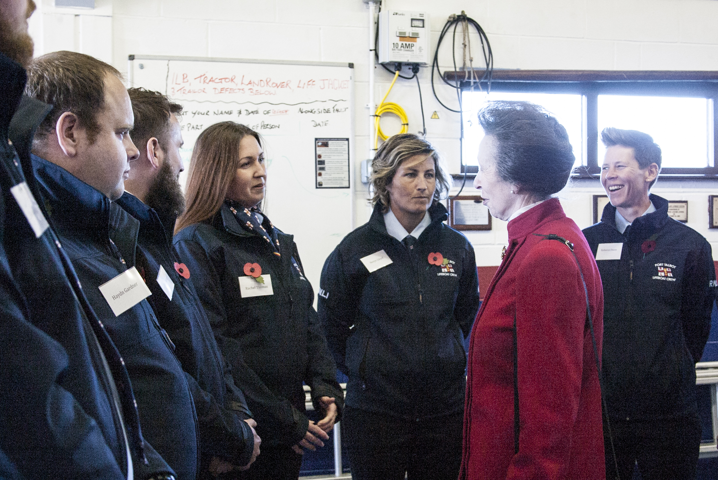 HRH Princess Ann meets Port Talbot volunteer crew