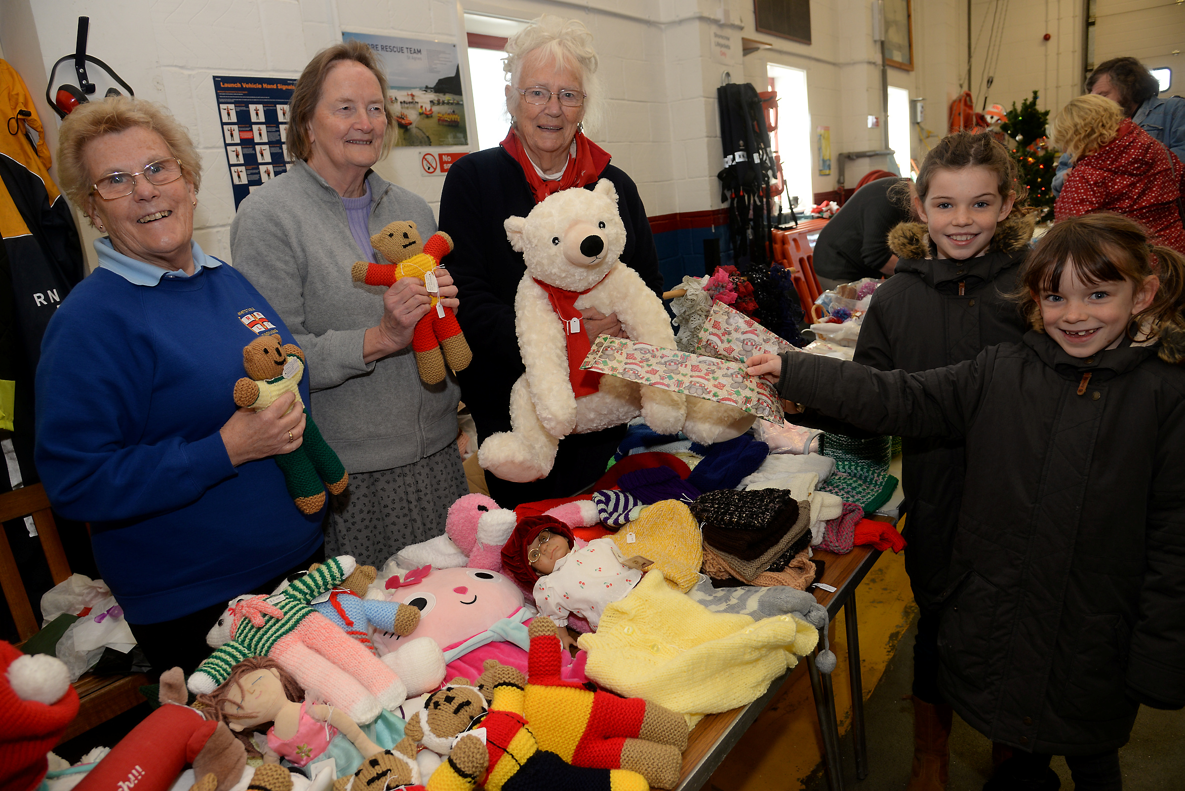 The soft toy stall was busy during the Christmas fair at Whitstable lifeboat station on Saturday morning. Picture: RNLI Whitstable.