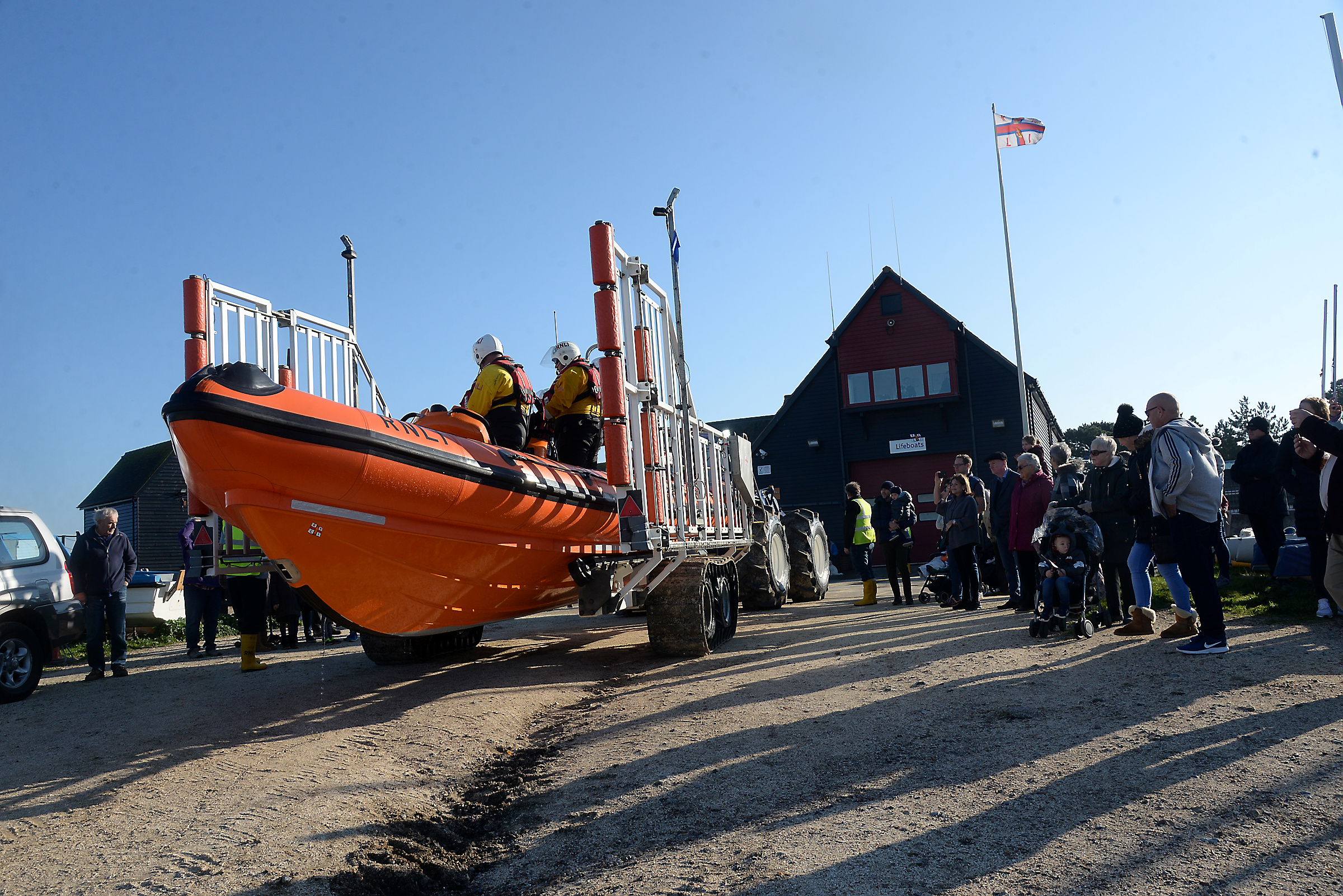 Whitstable's Atlantic 85 Lifeboat 'Lewisco' returns to station after launching to assist a broken down jet ski between Swalecliffe and Herne Bay on Saturday morning. Picture: RNLI Whitstable.
