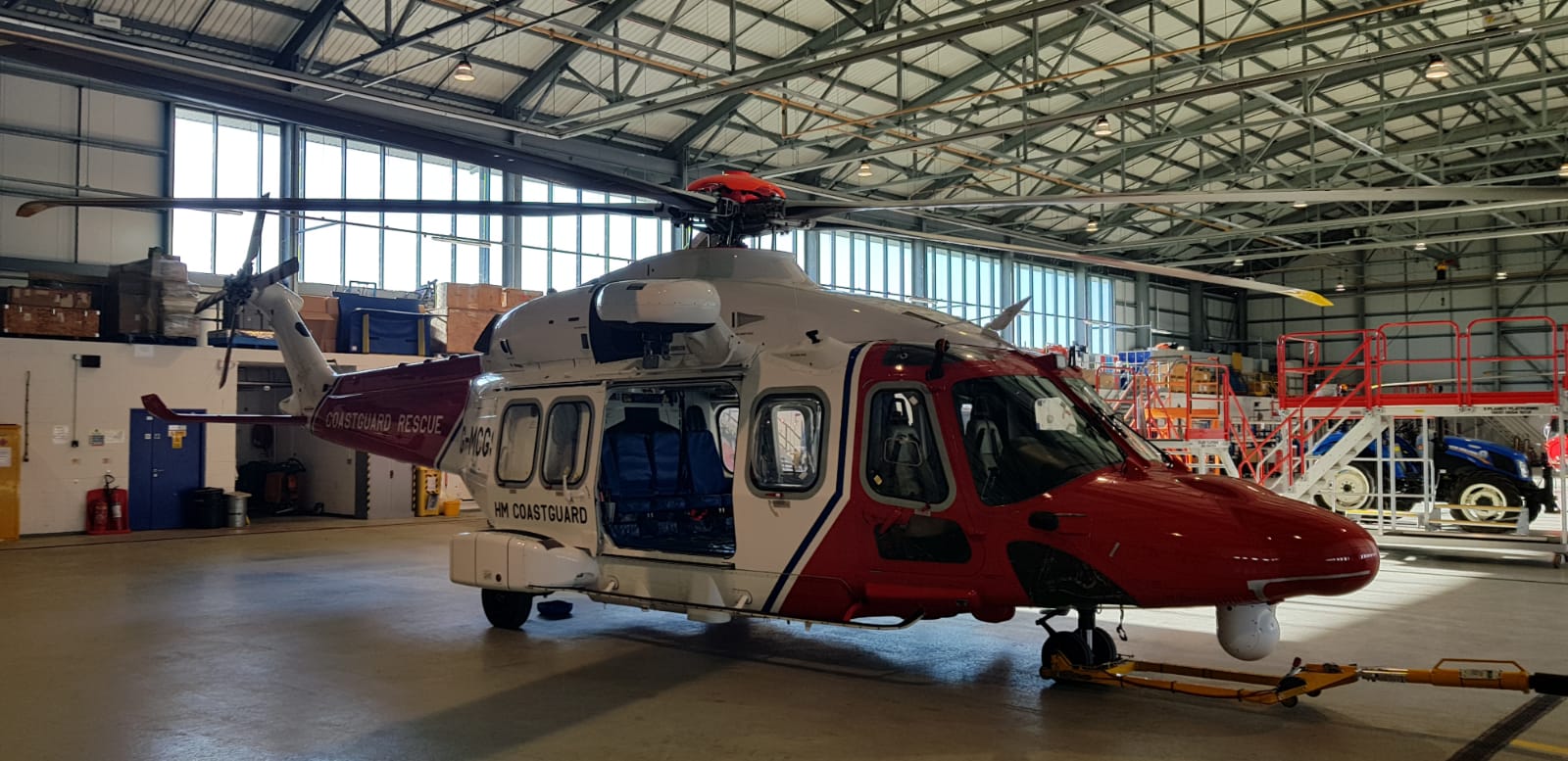 Calshot RNLI look around Rescue 175 Helicopter 