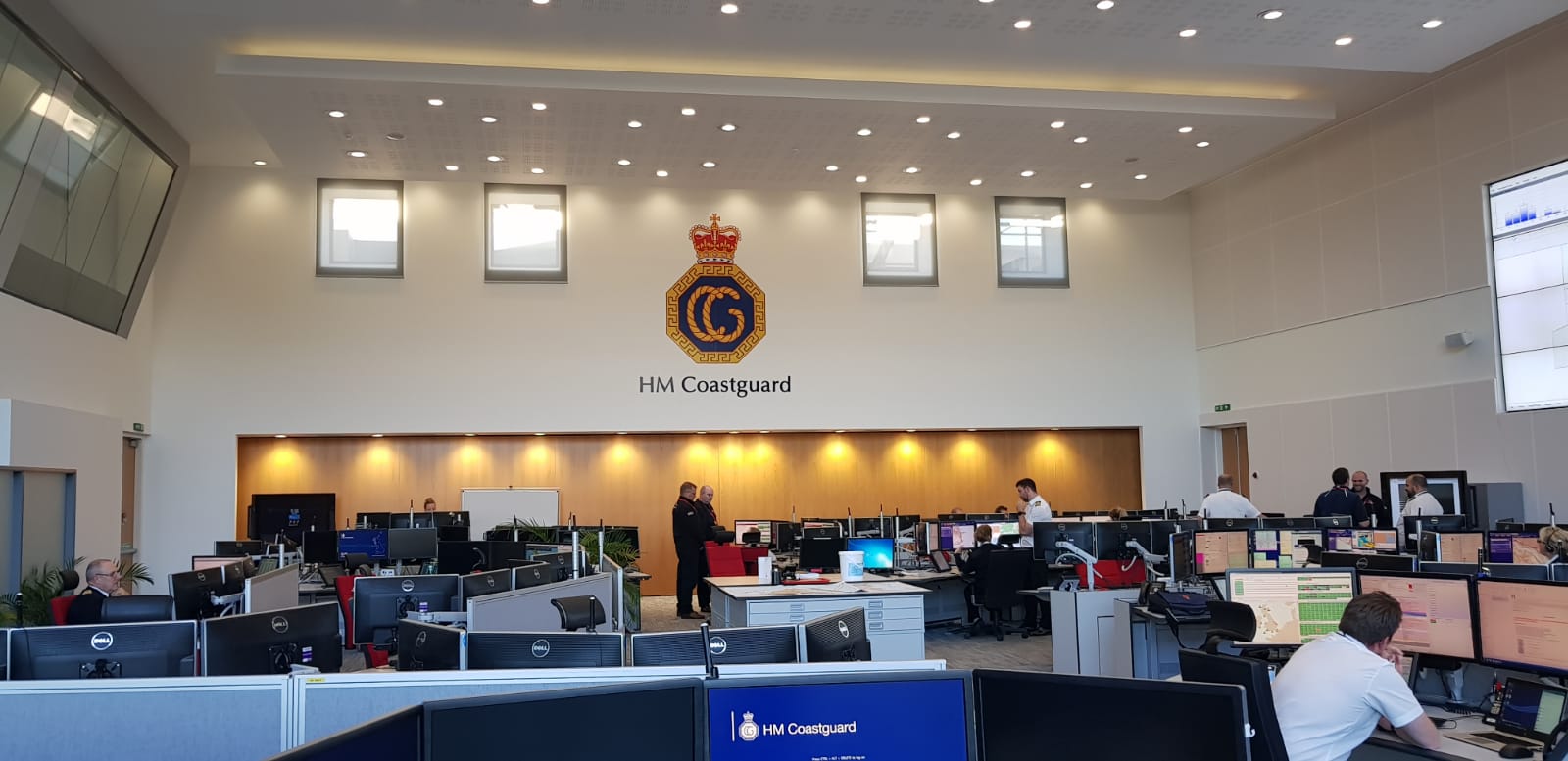 Calshot RNLI crew visit the National Maritime Operations Centre