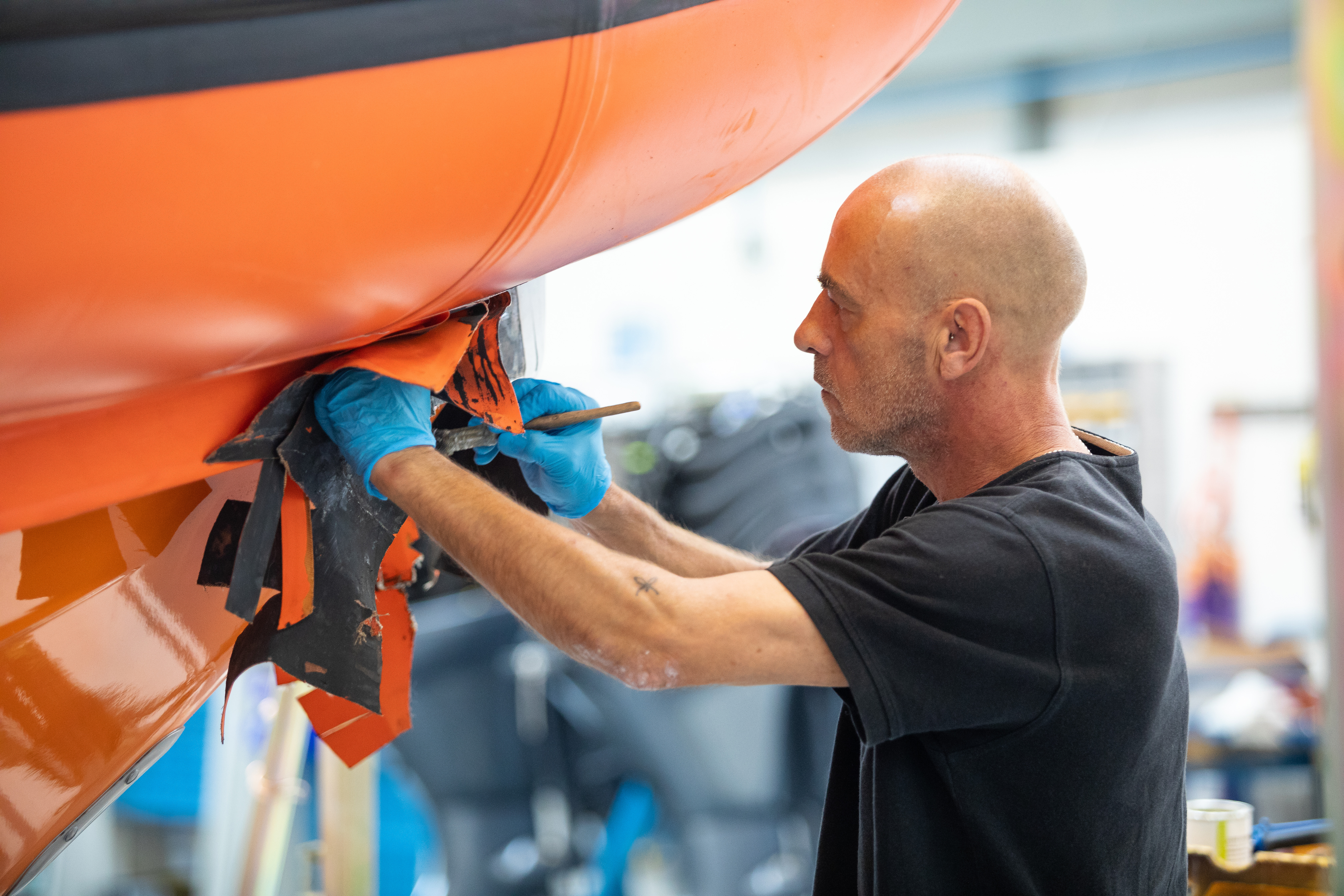 A sponson is fitted to an Atlantic 85