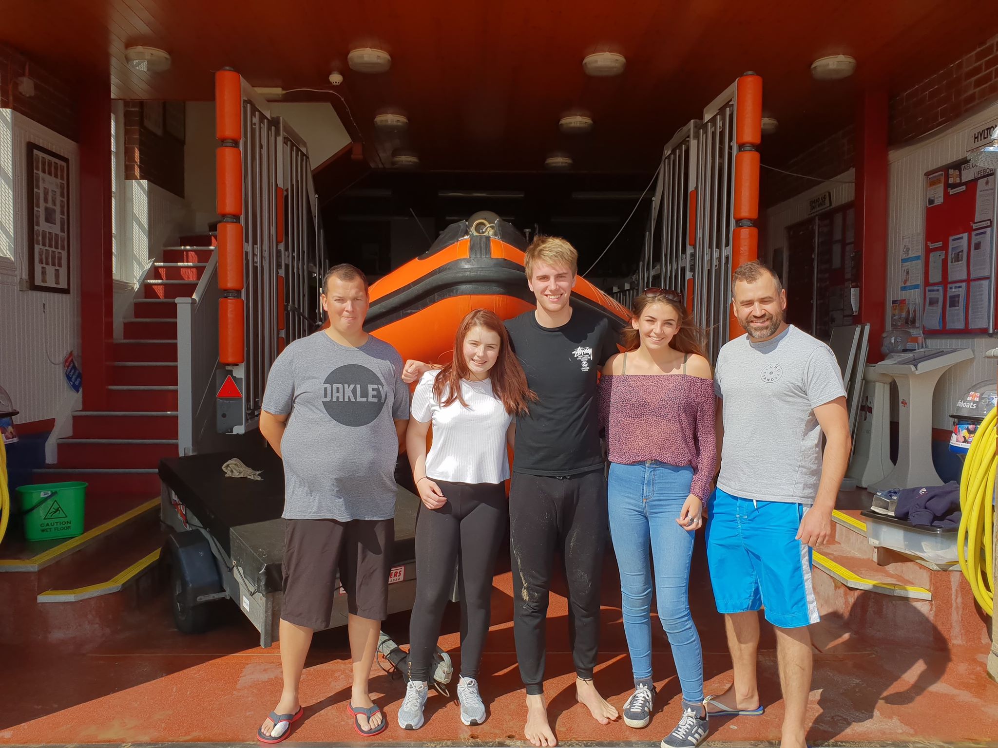 A Thank you for the crew - Cullercoats crew in front of Cullercoats Lifeboat