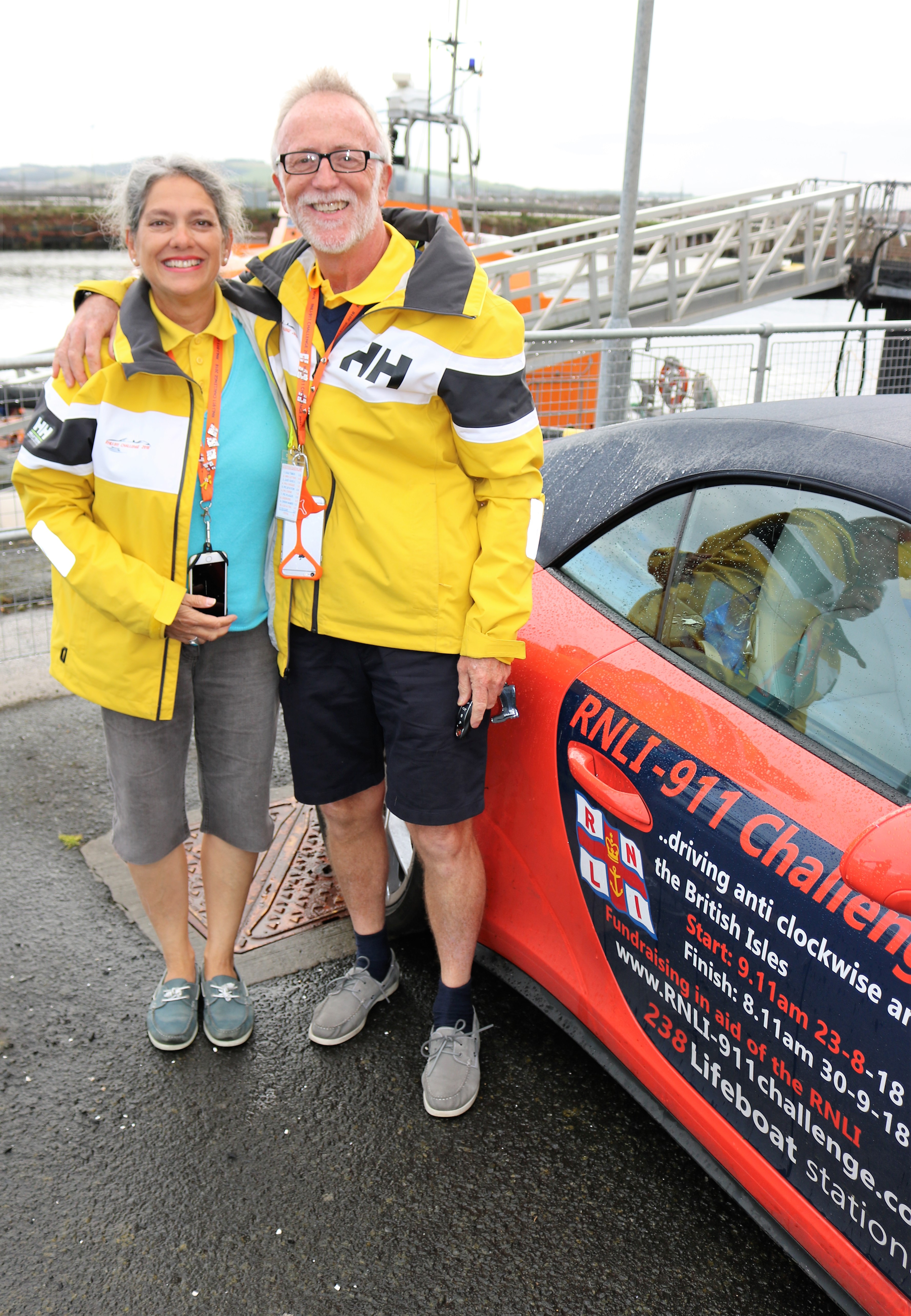 James &amp; Belinda Richardson at Troon RNLI Lifeboat Station